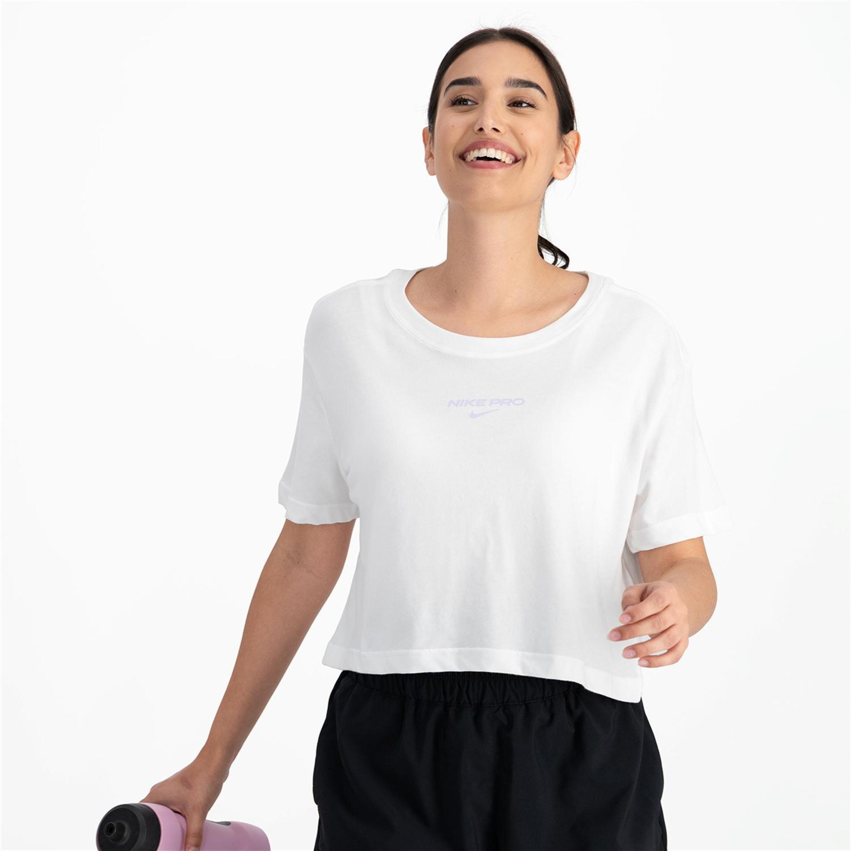 Nike Pro - blanco - T-shirt Boxy Mulher