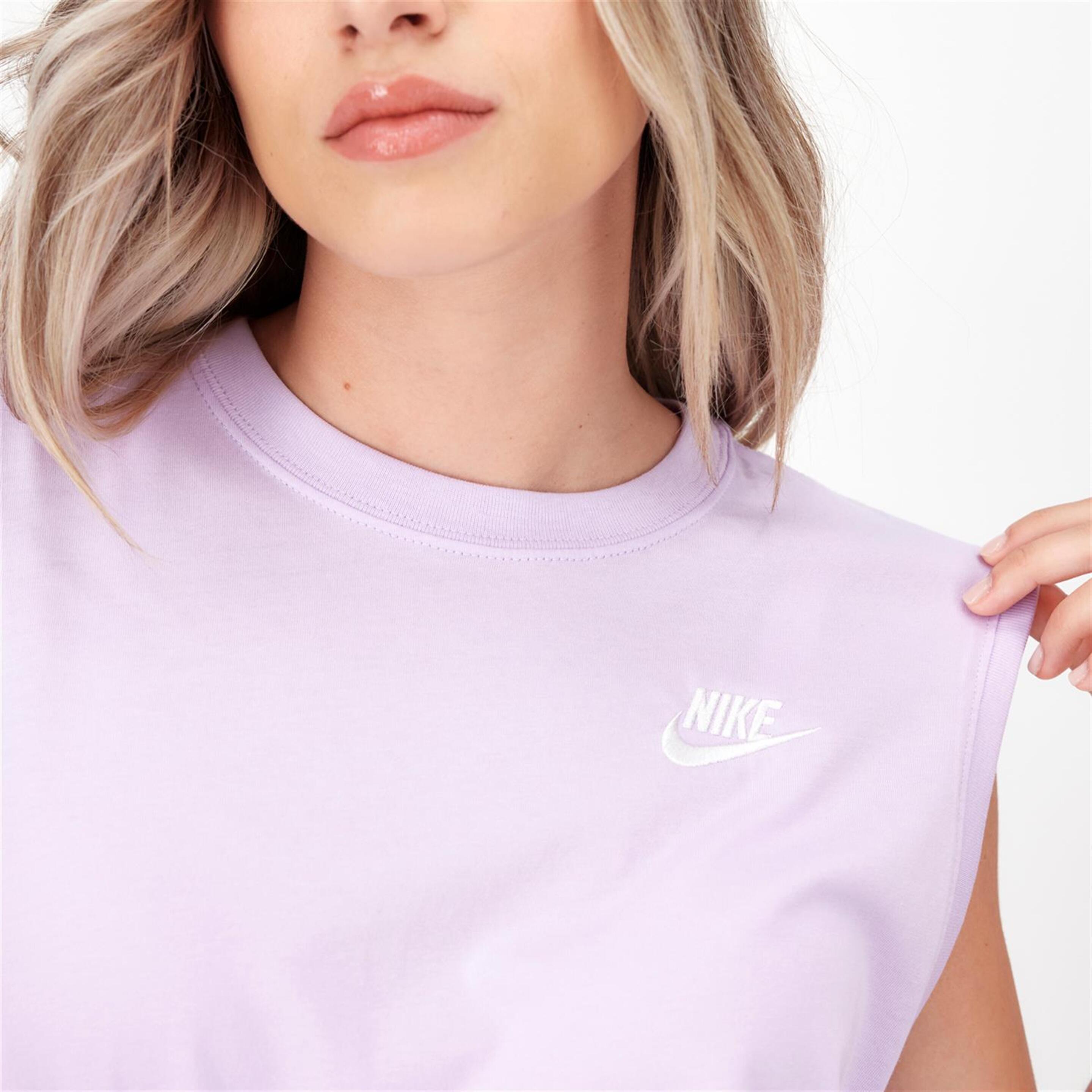 Nike Club - Malva - Camiseta Sin Mangas Mujer