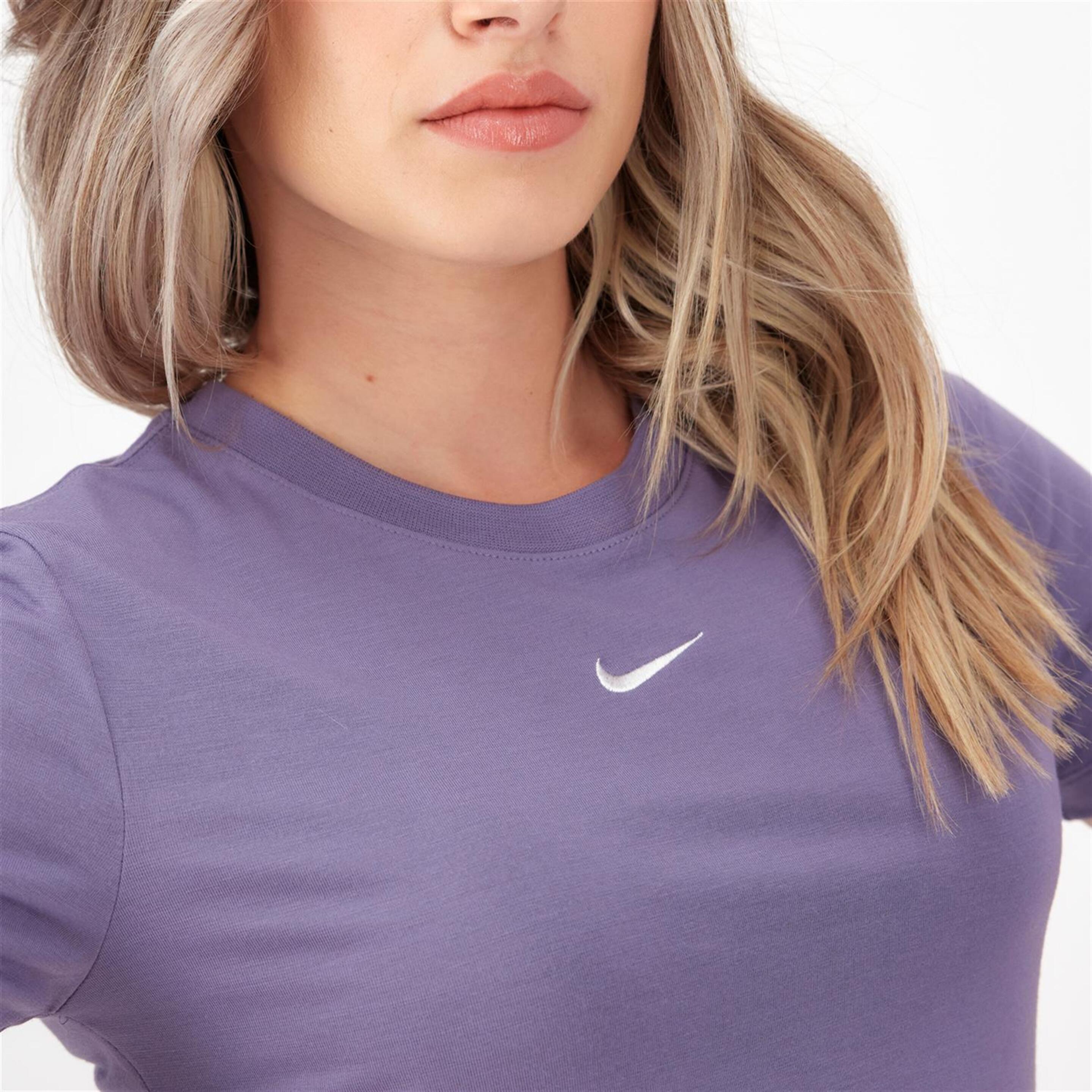 Nike Essential - Morado - Camiseta Crop Top Mujer
