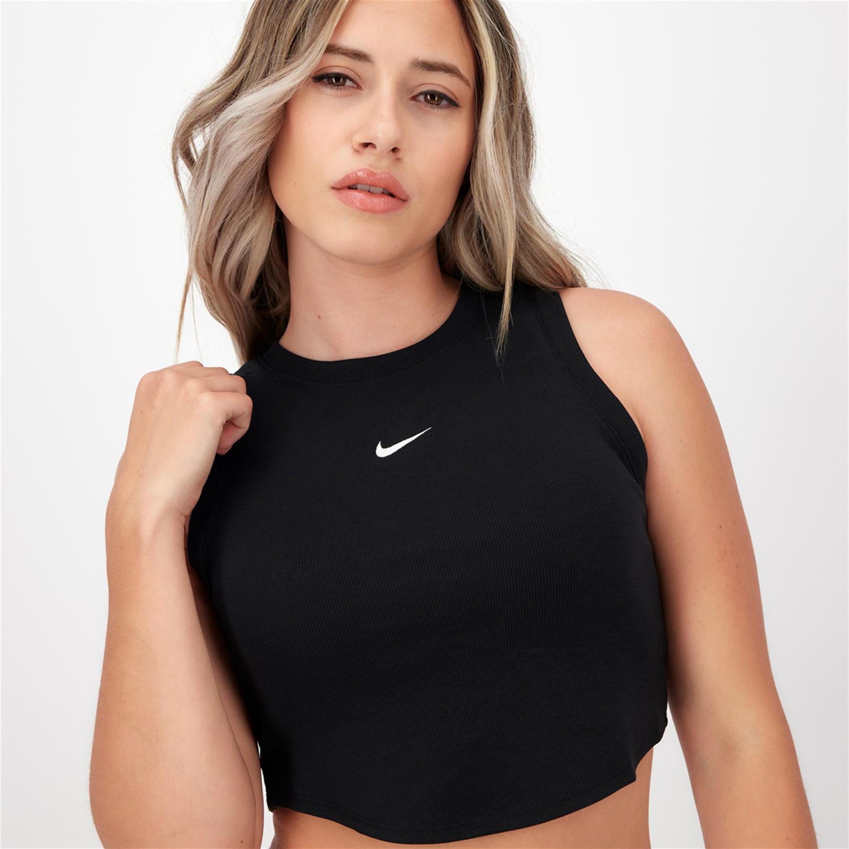 Camiseta Nike - Negro - Crop Top Mujer