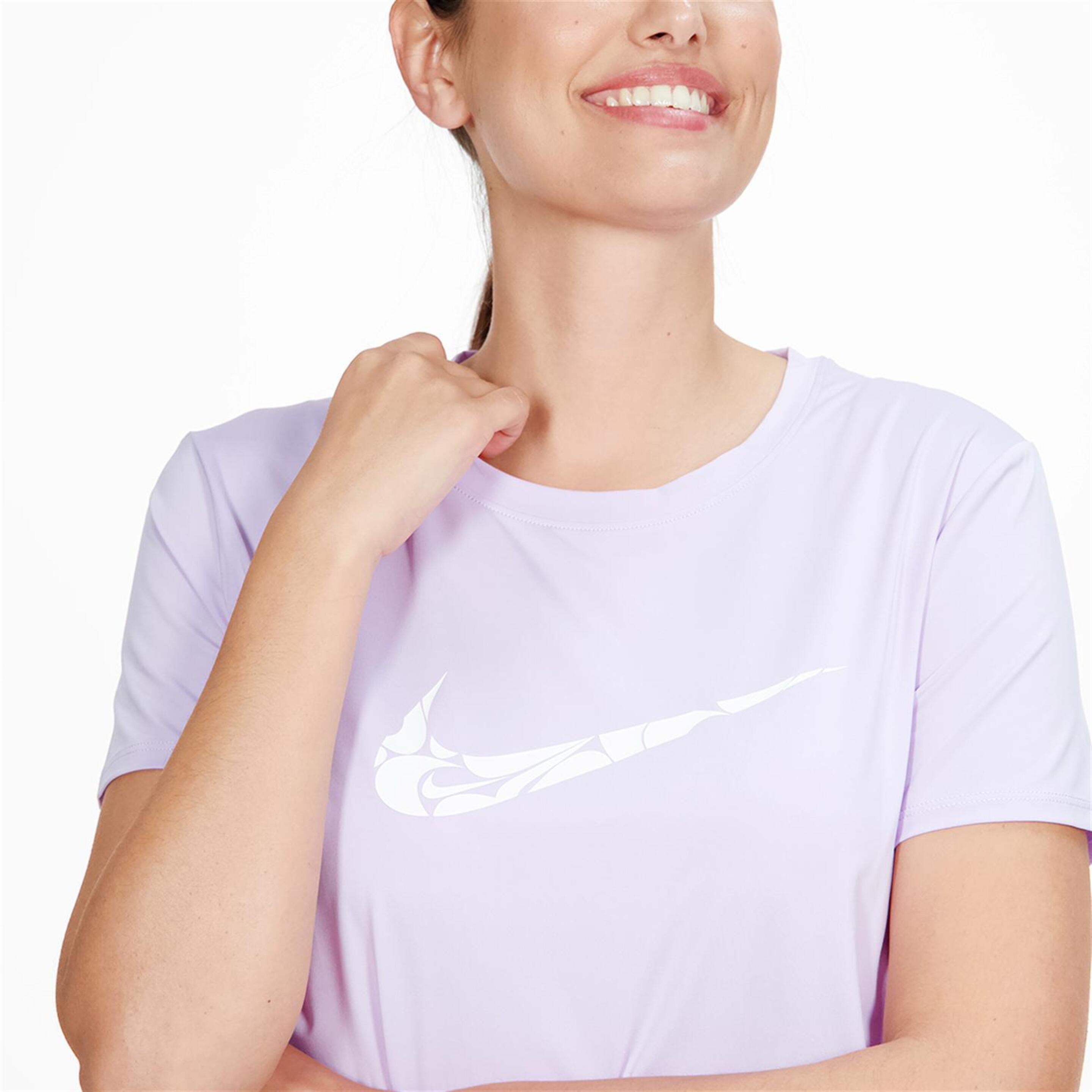 Nike One Swoosh - Malva - Camiseta Running Mujer