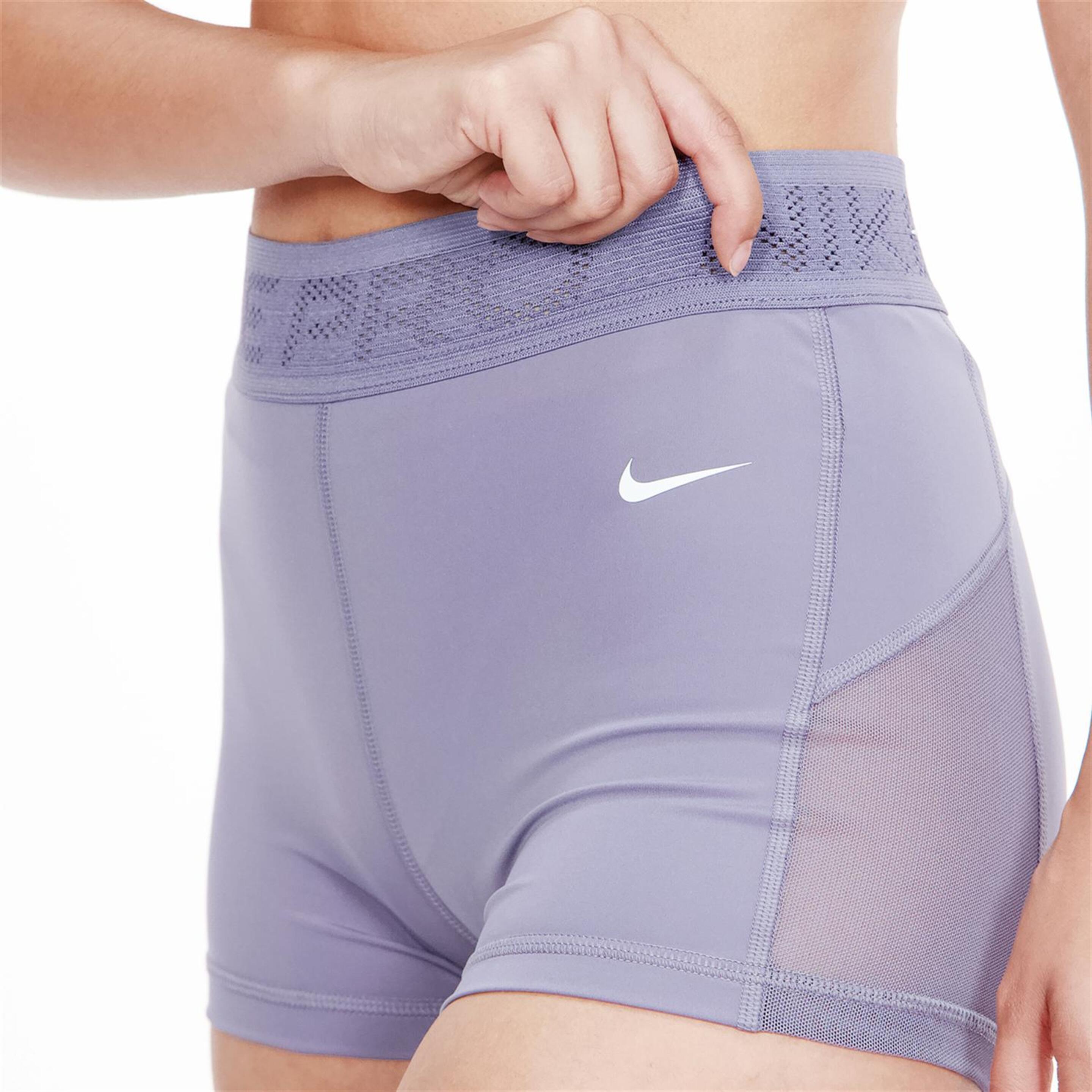 Nike 365 Mesh 3" - Morado - Leggings Transparencias Mujer
