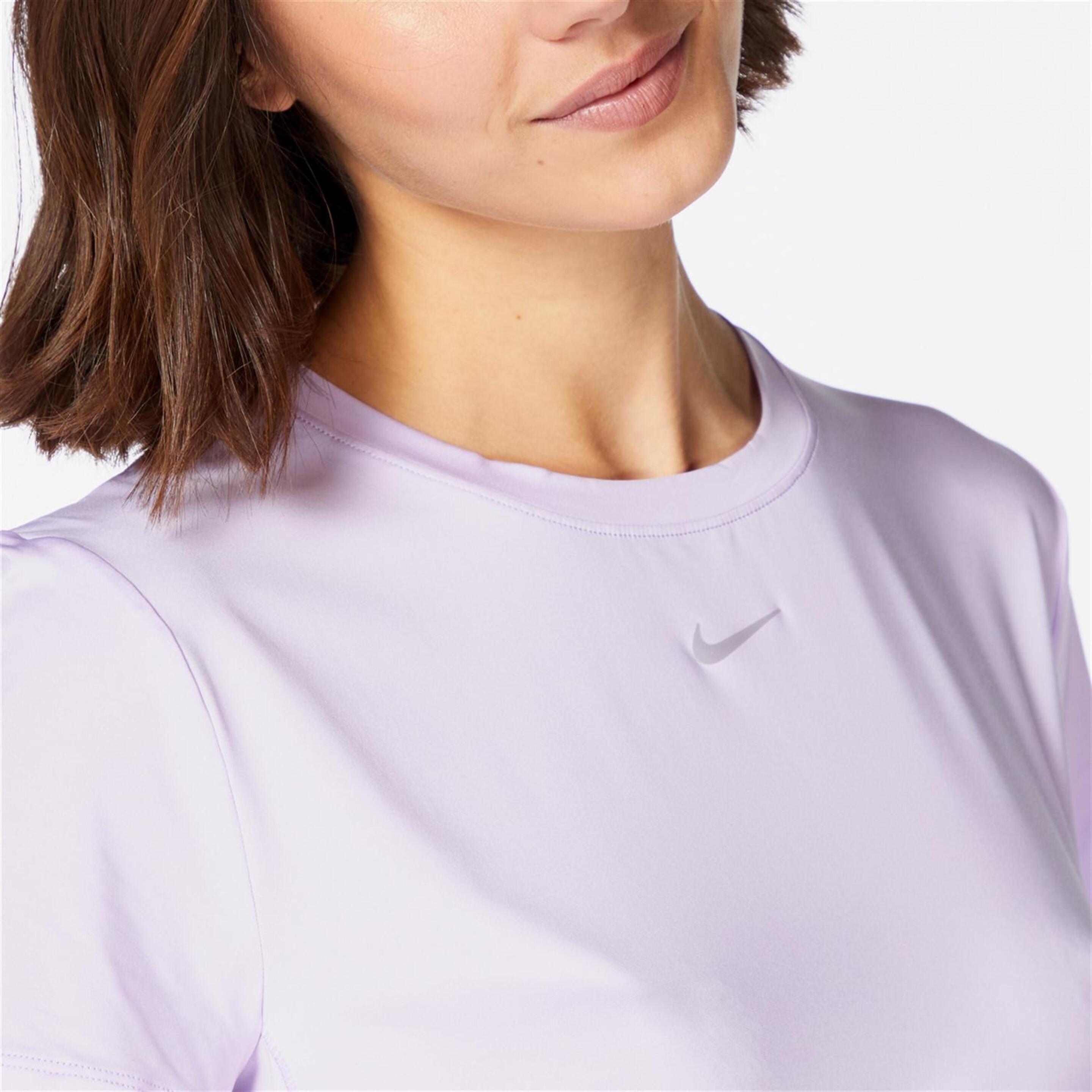 Nike One - Malva - Camiseta Fitness Mujer