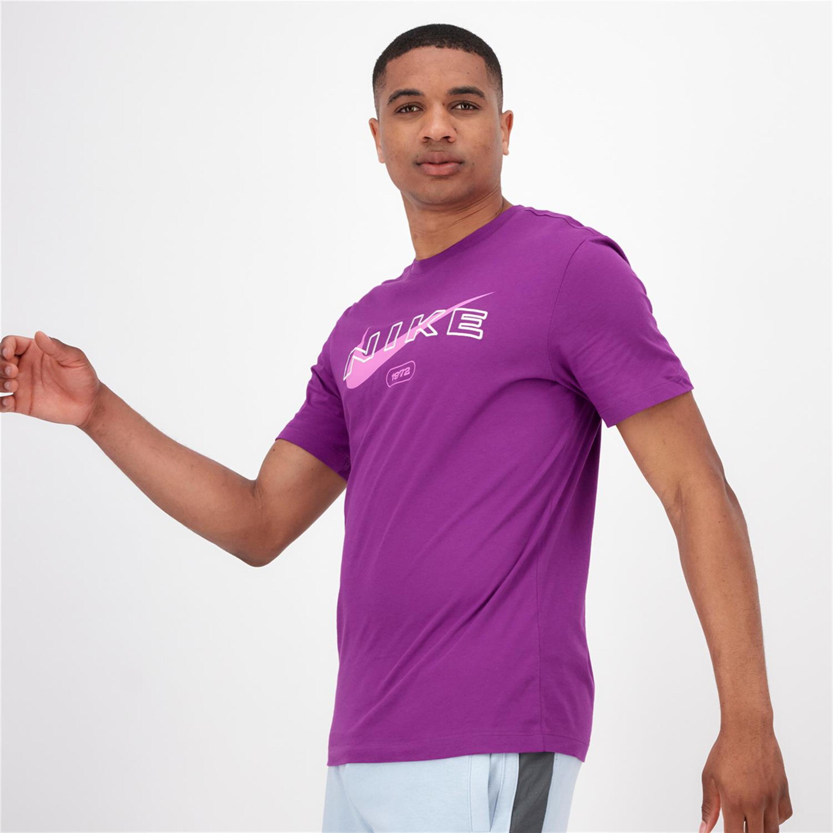 Nike Hbr - Morado - Camiseta Hombre
