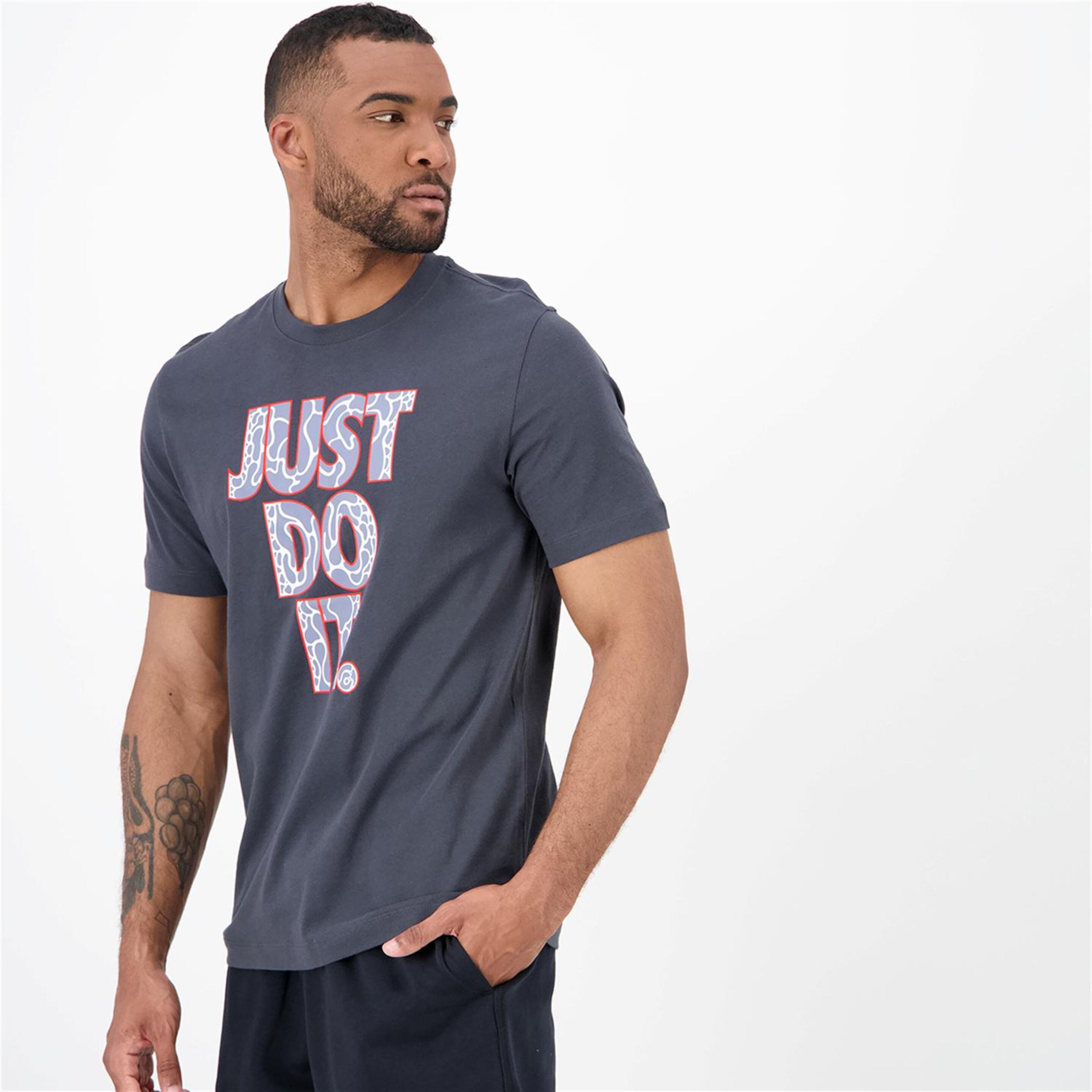 Nike Just Do It - Gris - Camiseta Hombre