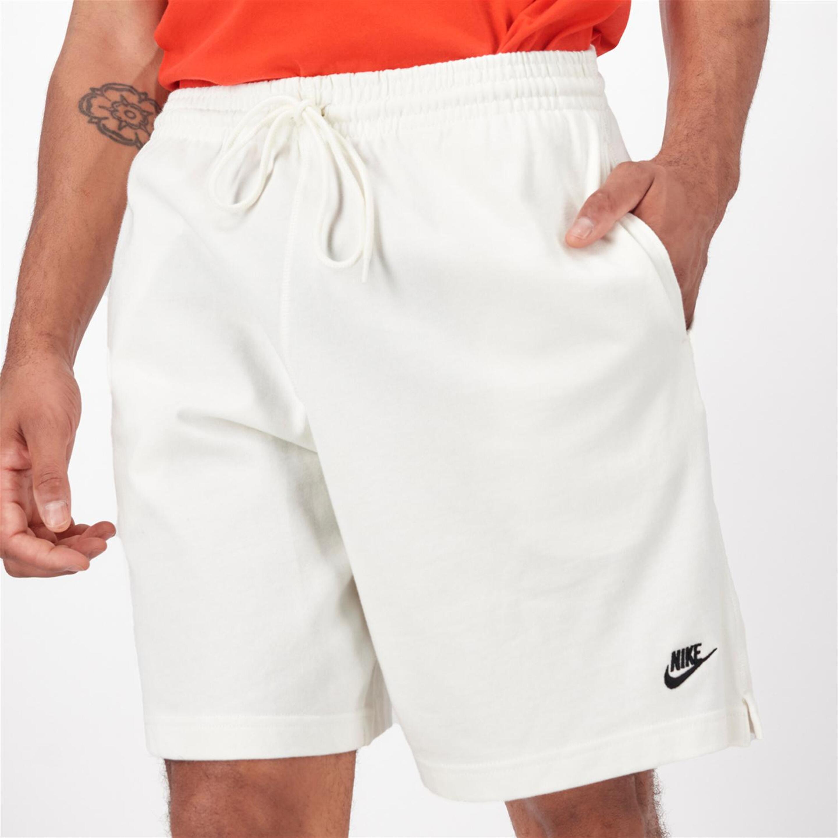 Nike Club - Blanco - Pantalón Corto Hombre