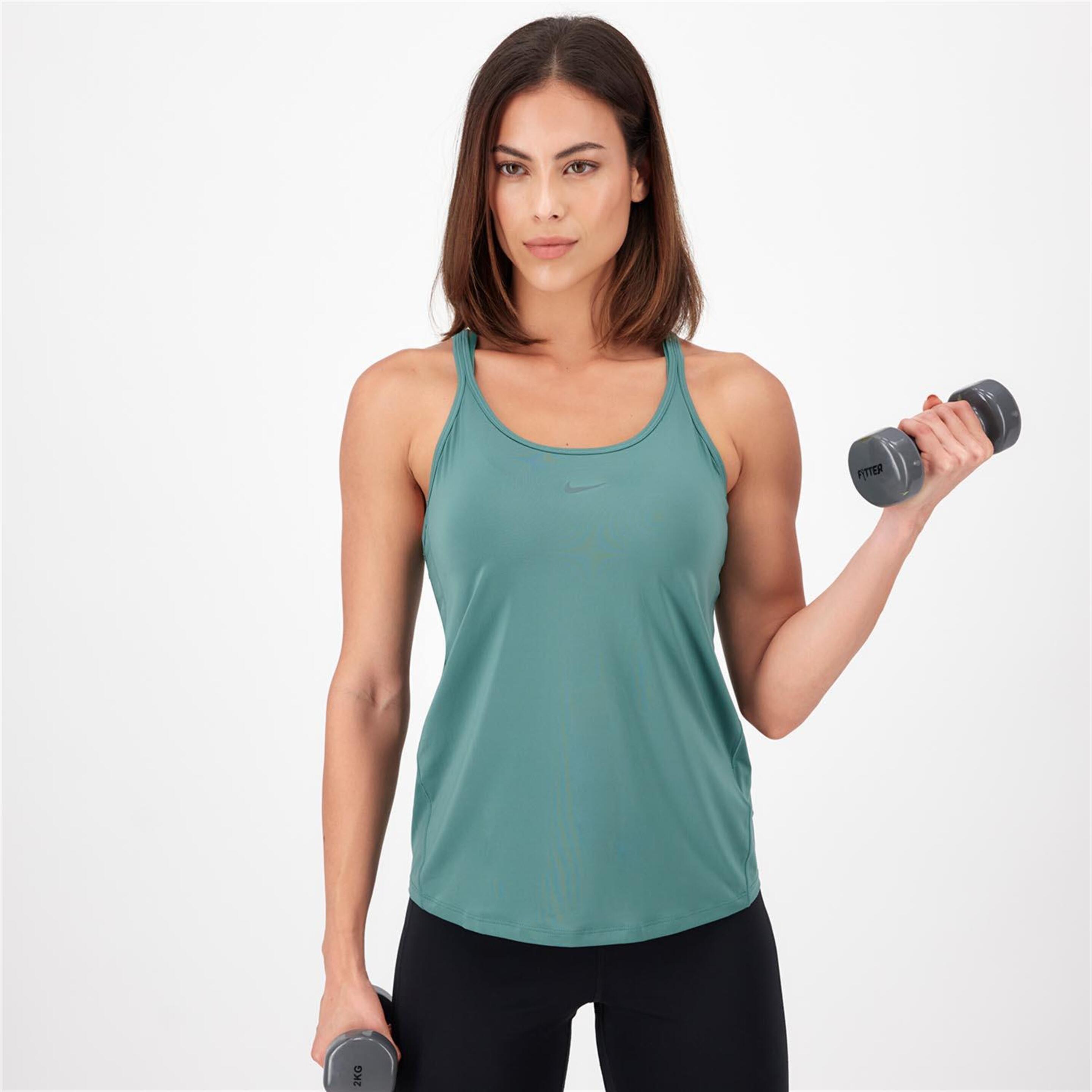 Nike One - verde - Camiseta Fitness Mujer