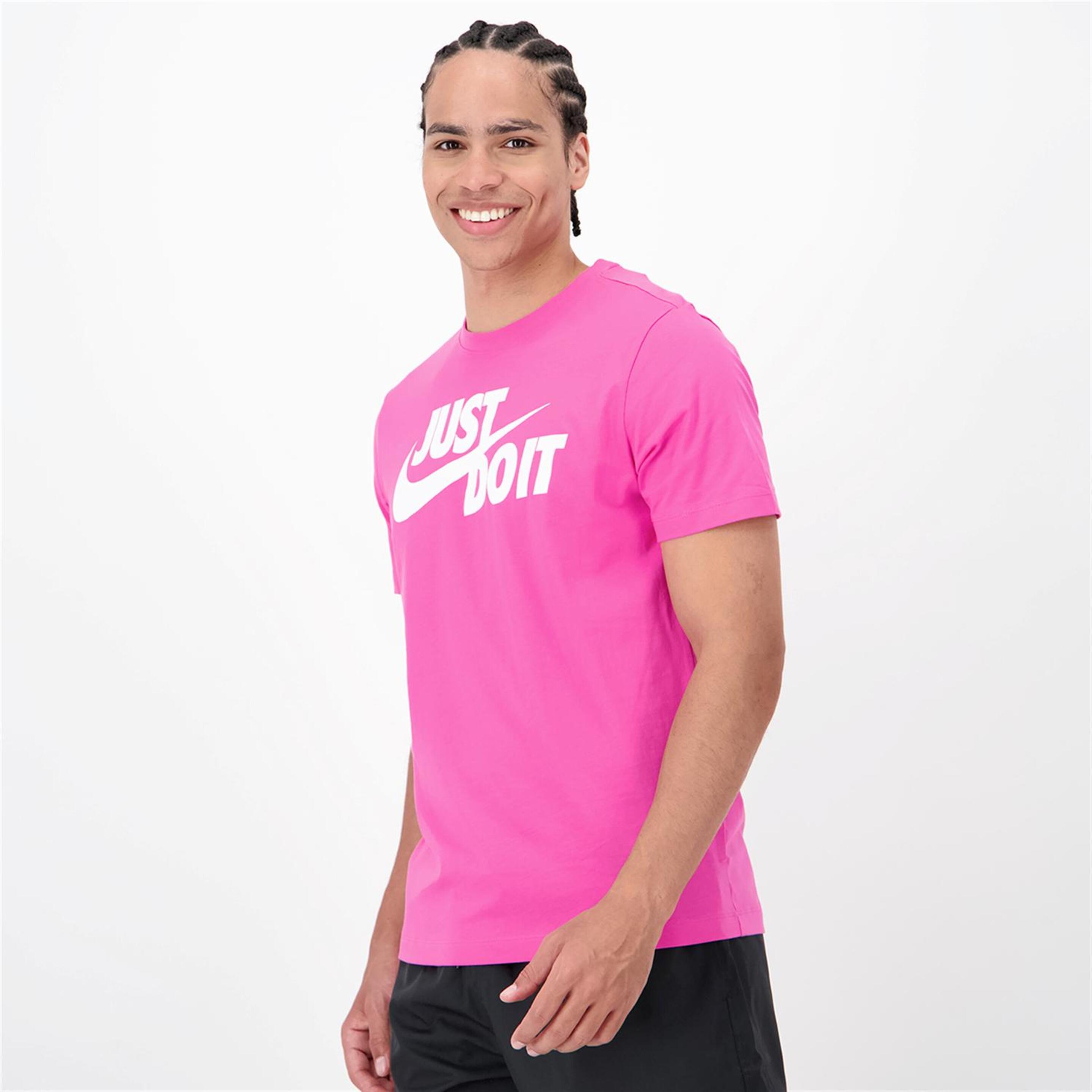 Nike Just Do It - Fucsia - Camiseta Hombre