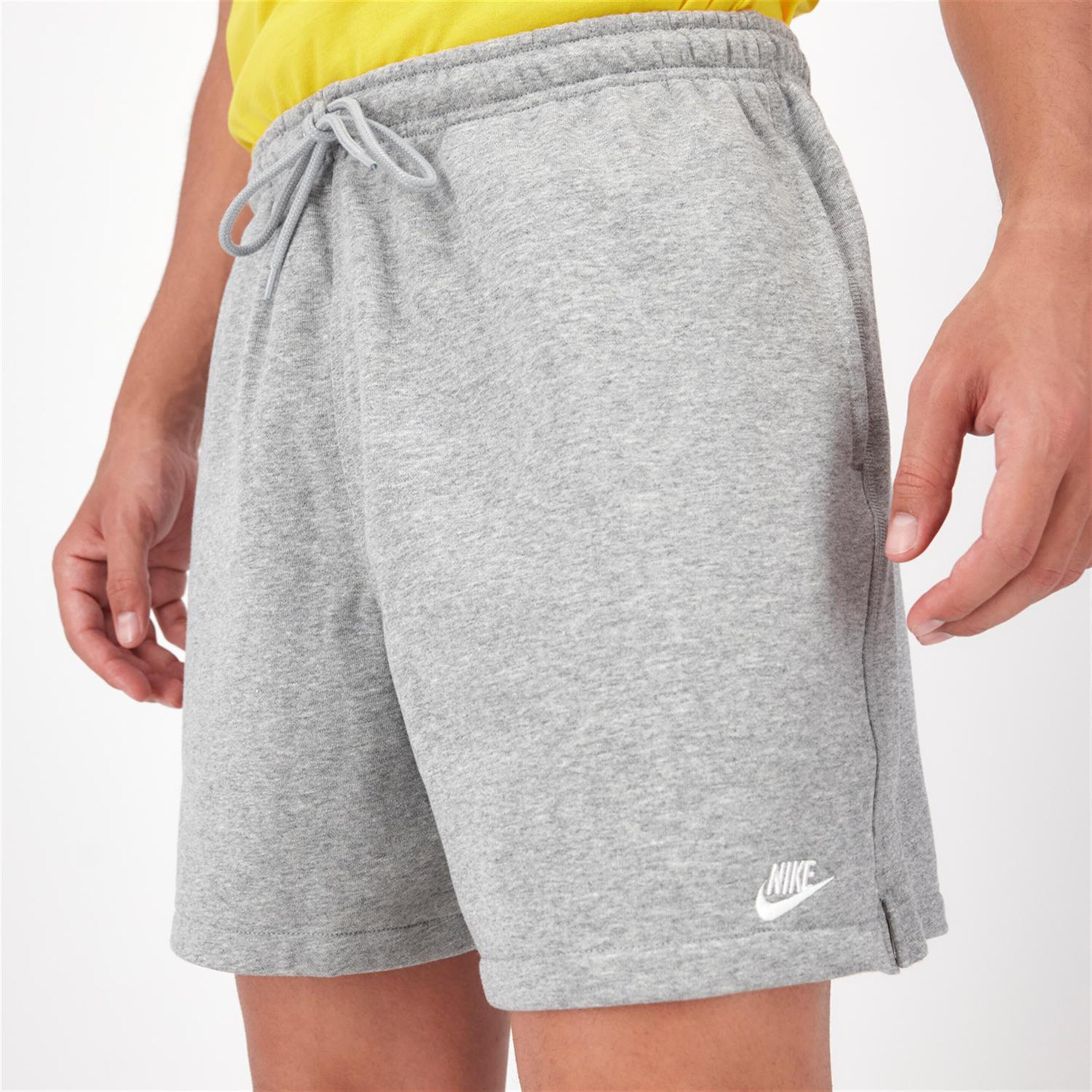 Nike Club - gris - Pantalón Corto Algodón Hombre