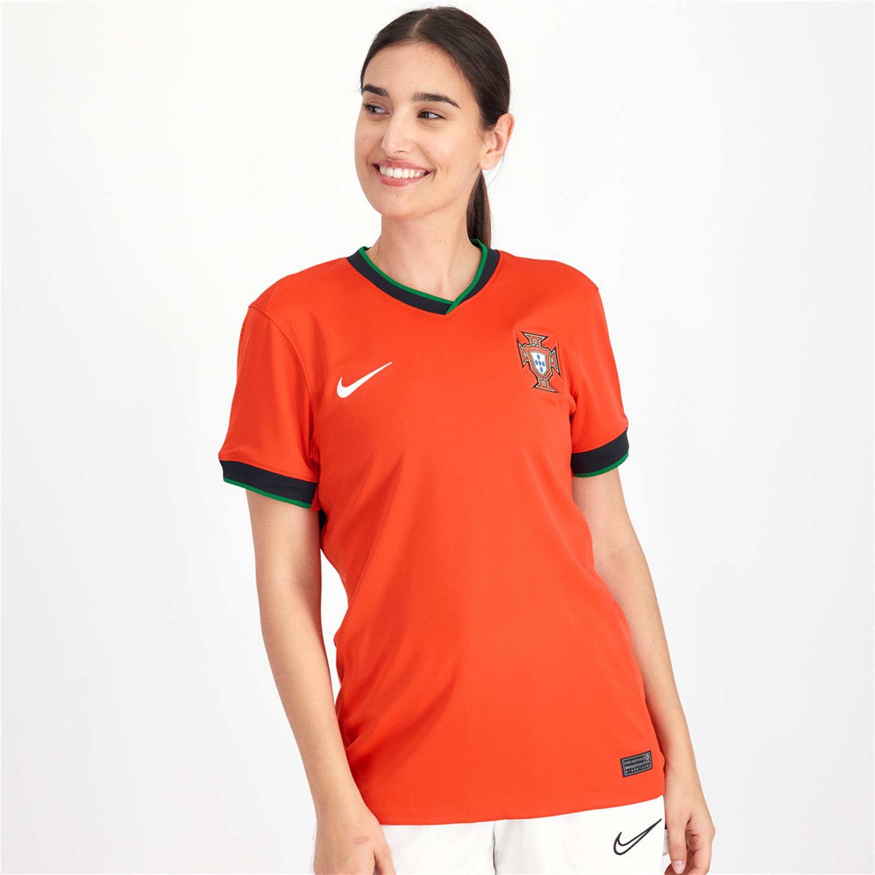 Camiseta Portugal 1ª Equipación - rojo - Fútbol Mujer
