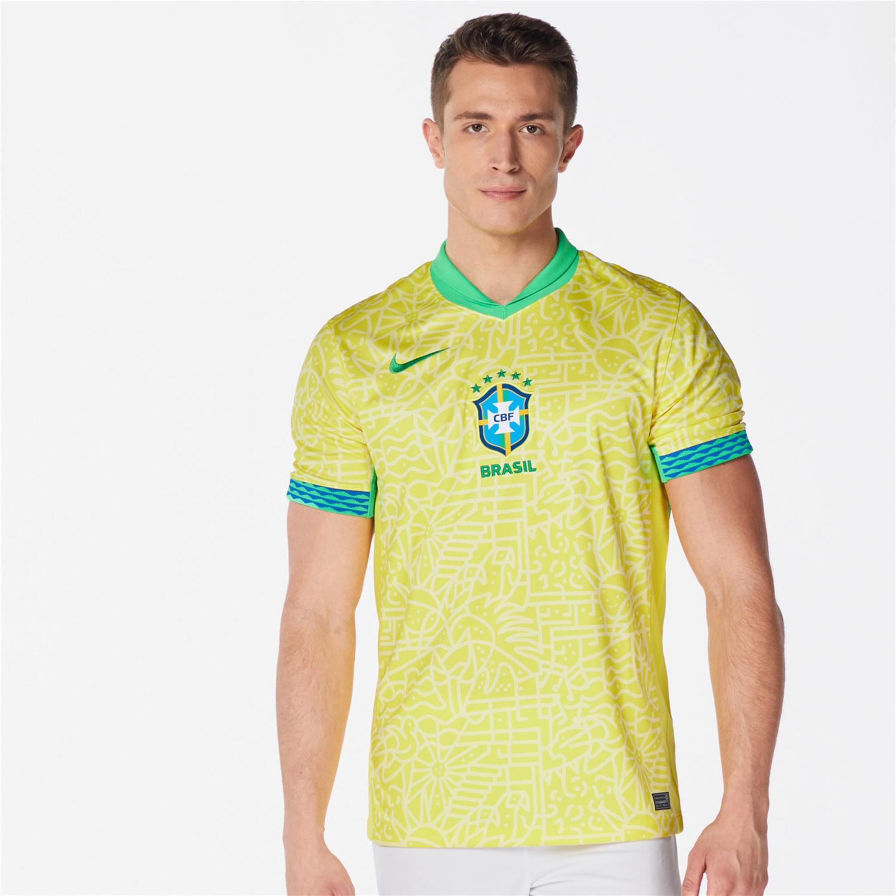 Camiseta Brasil 1ª Equipación - amarillo - Fútbol Hombre