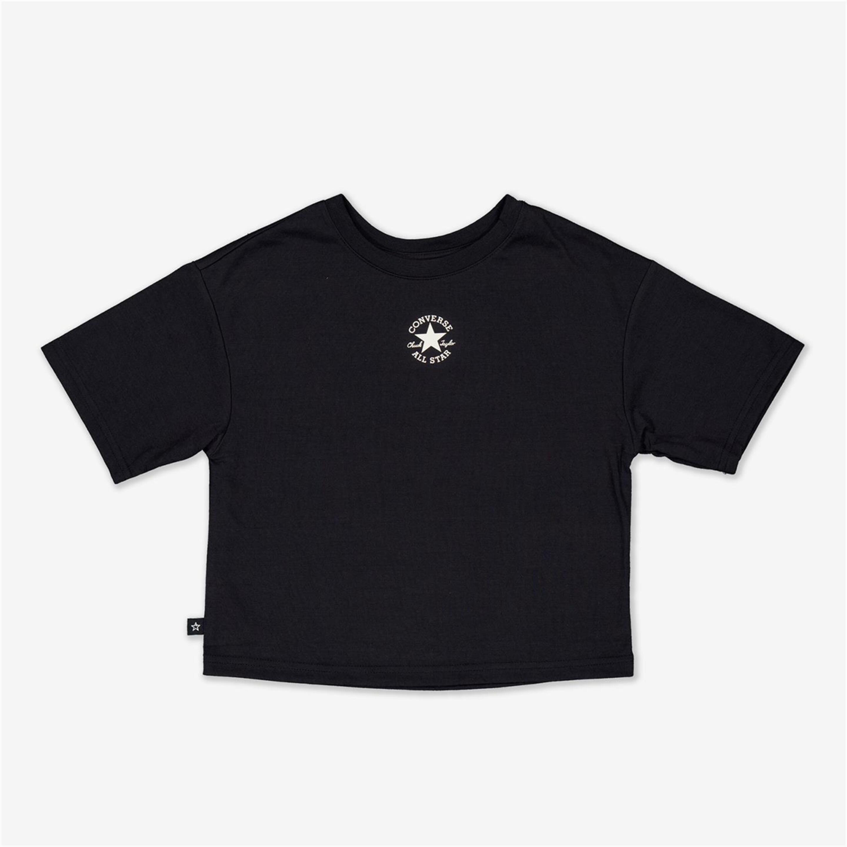 Camiseta Converse - negro - Camiseta Boxy Niña