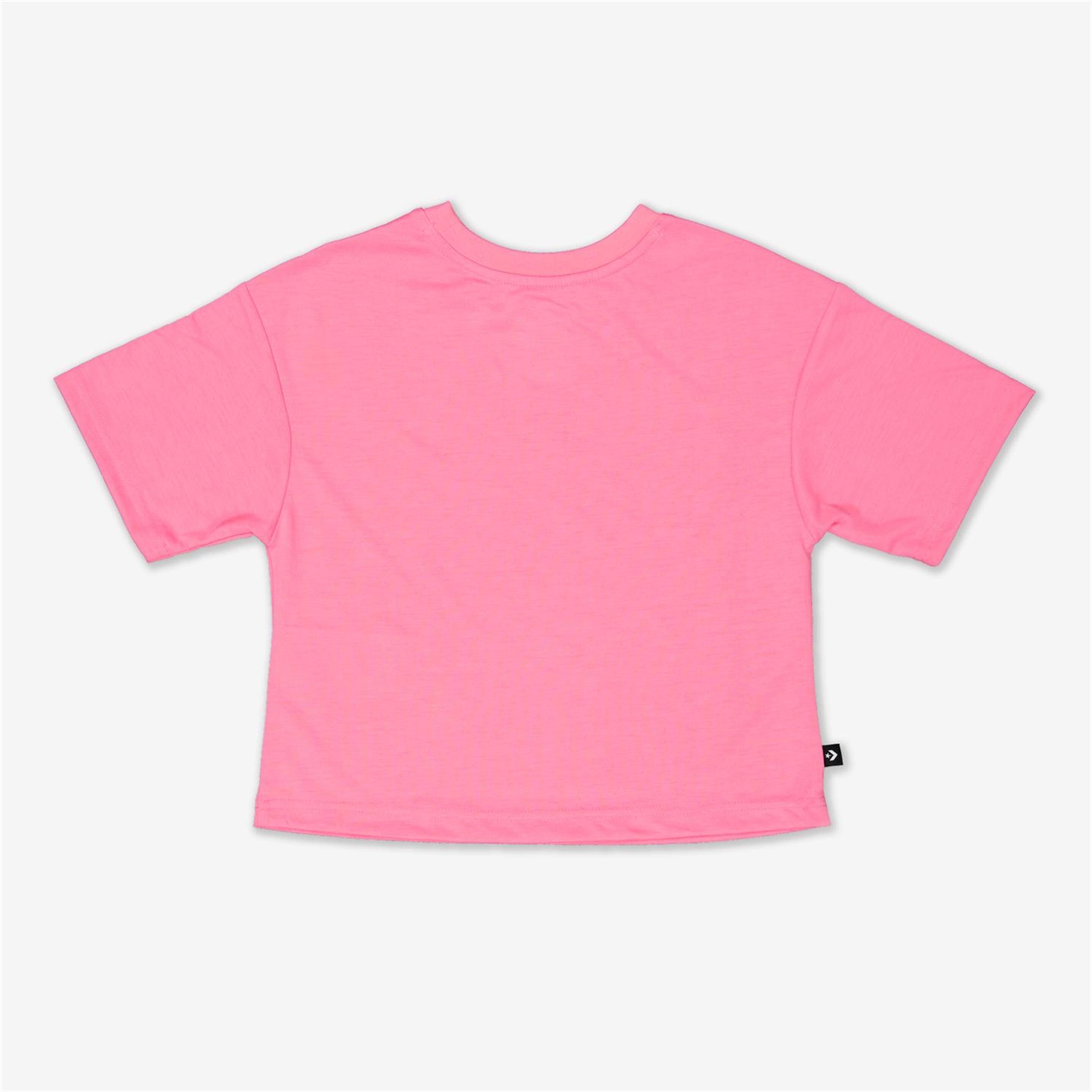 Camiseta Converse - Rosa - Camiseta Boxy Niña