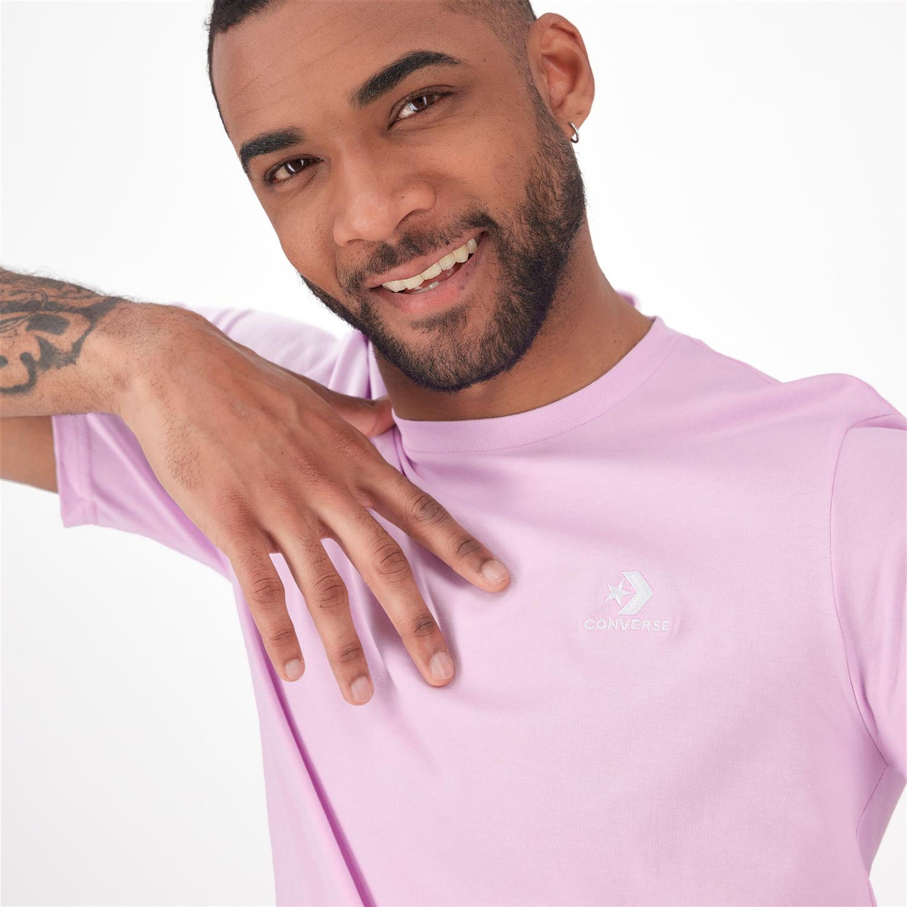 Converse Chevron Small - Rosa - Camiseta Hombre