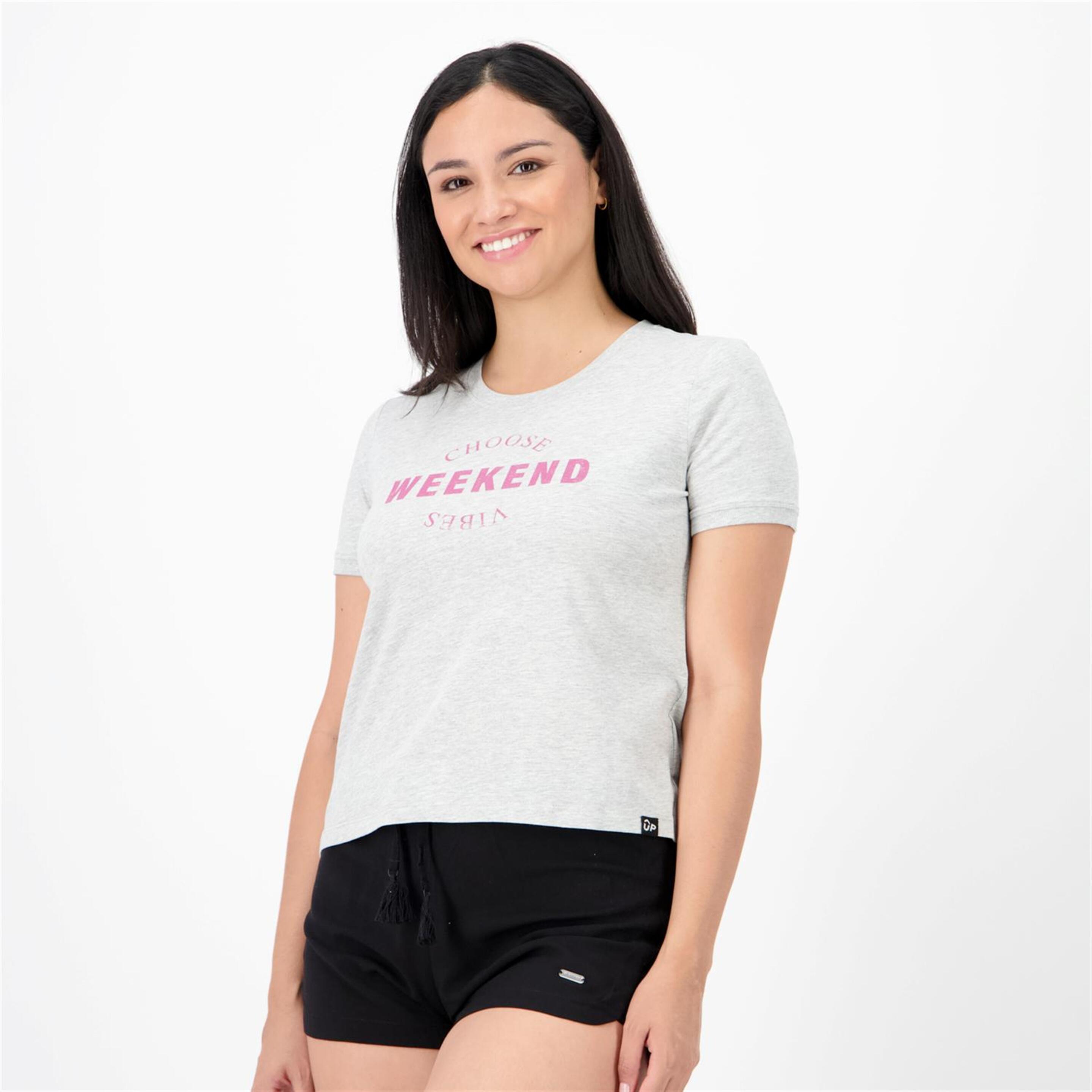 Up Stamps - Gris - Camiseta Mujer