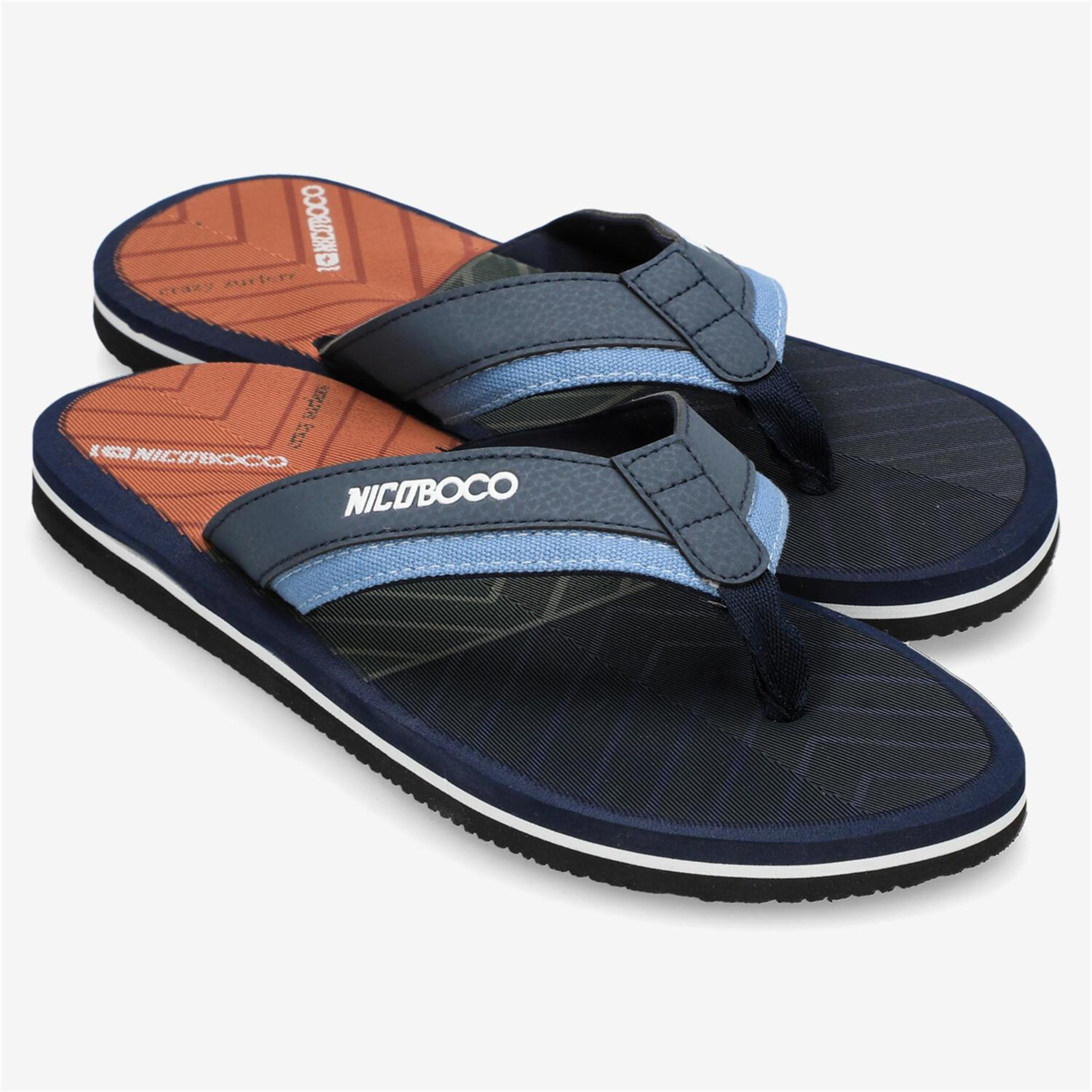 Nicoboco Tandor - azul - Chinelos Praia Dedo Homem