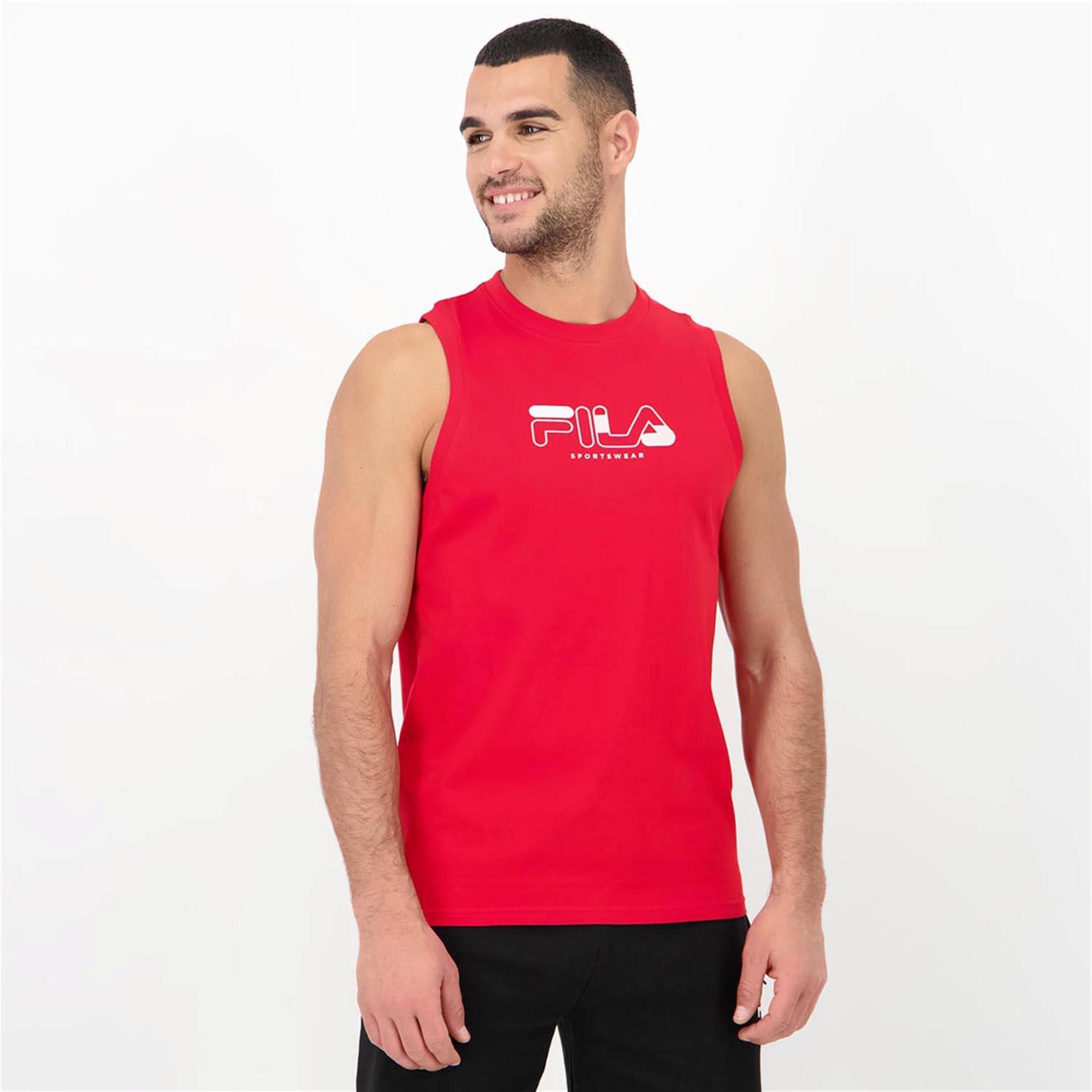 Fila Distro - rojo - Camiseta Sin Mangas Hombre