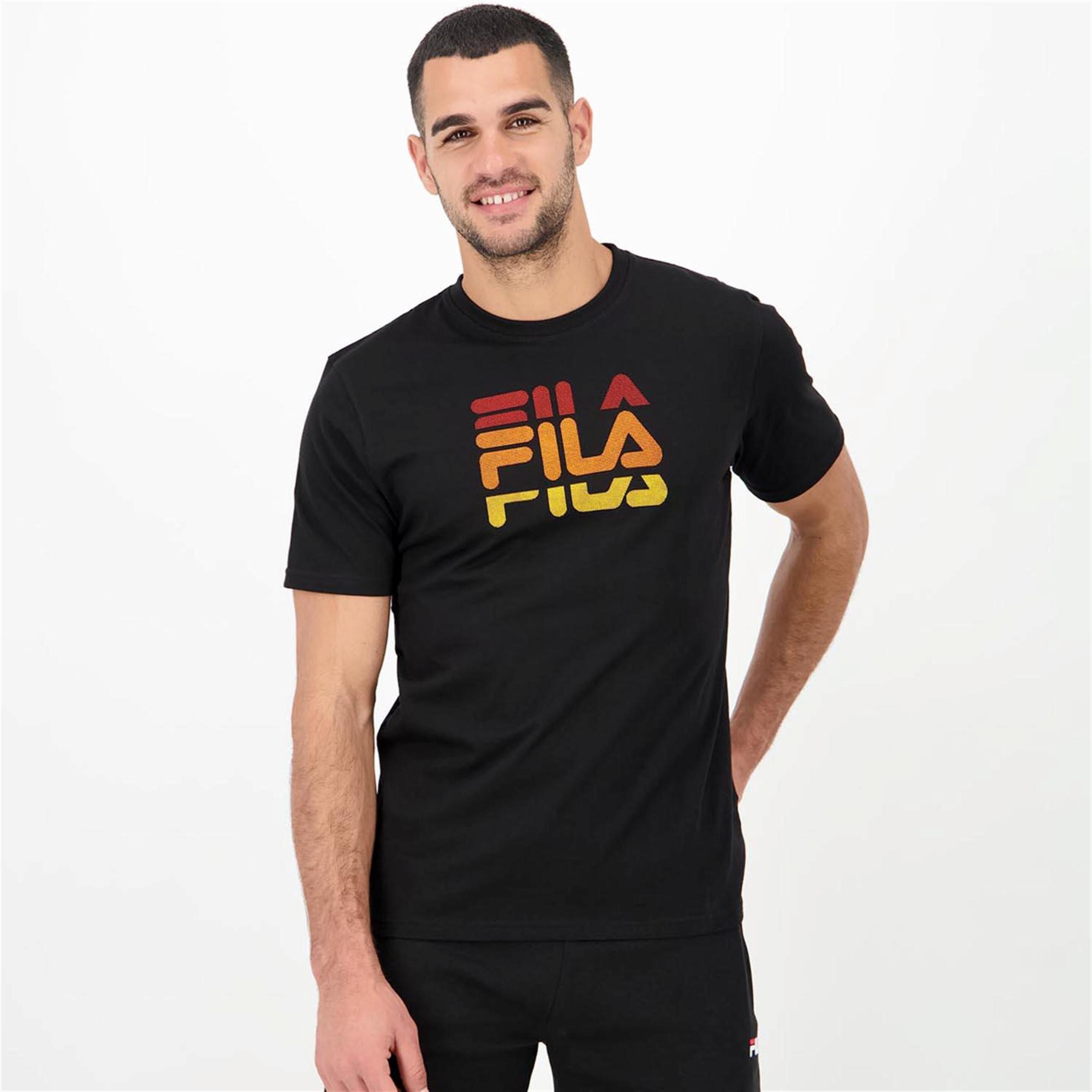 Fila Tez - negro - Camiseta Hombre