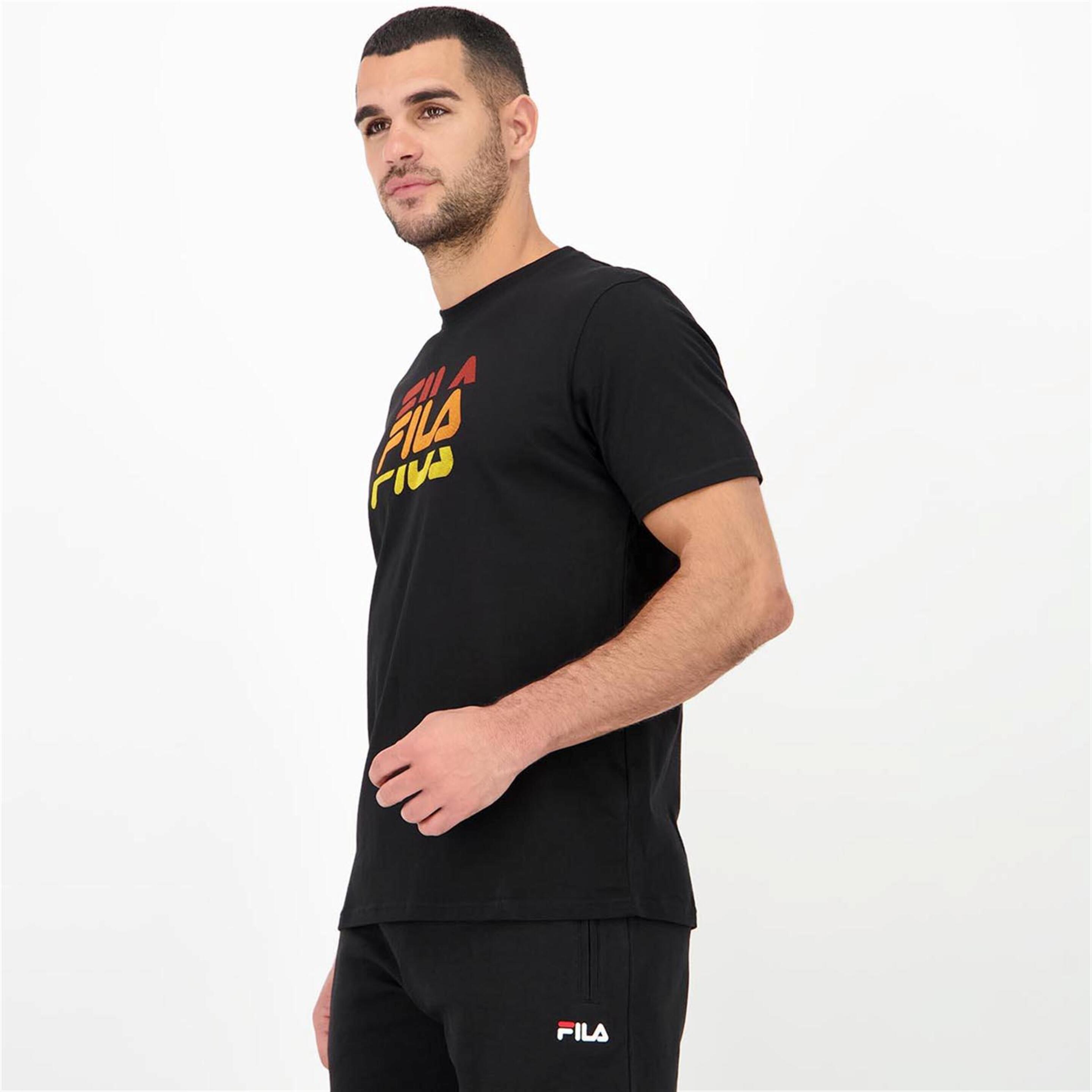 Fila Tez - Negro - Camiseta Hombre