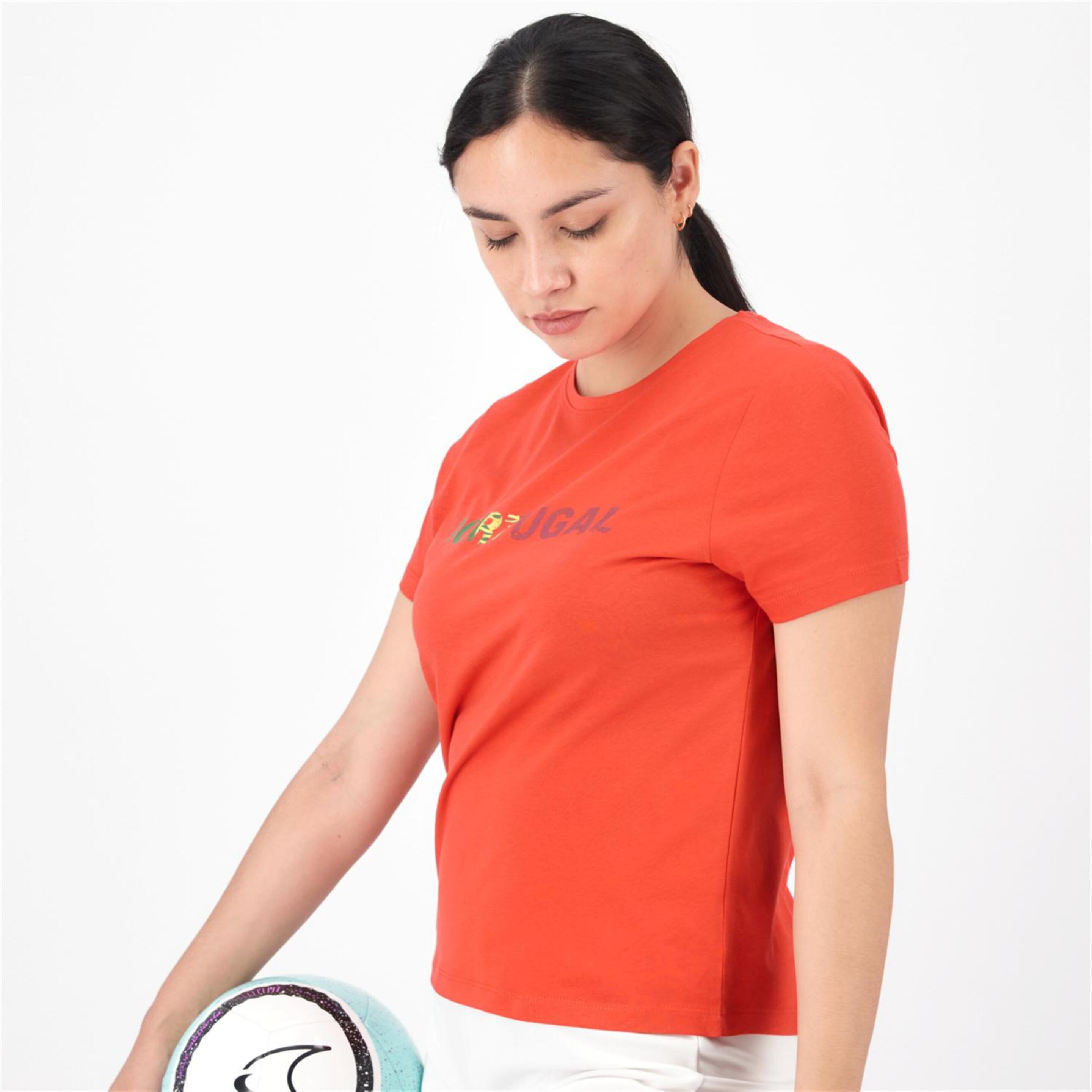 Camiseta Portugal Euro24 - Rojo - Camiseta Fútbol Mujer
