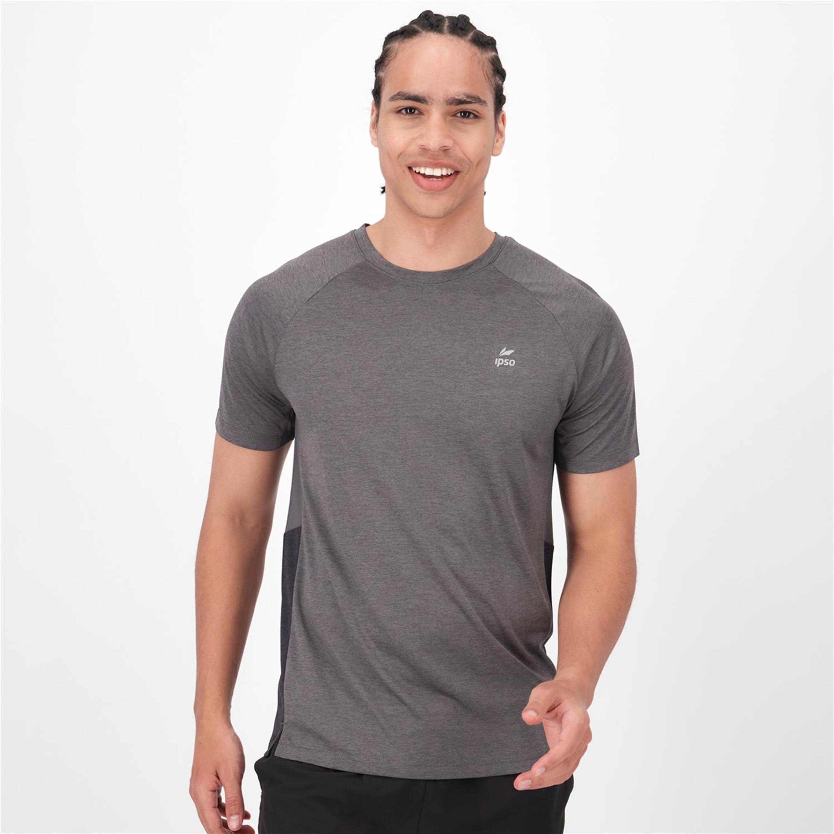 Ipso Combi - gris - T-shirt Running Homem