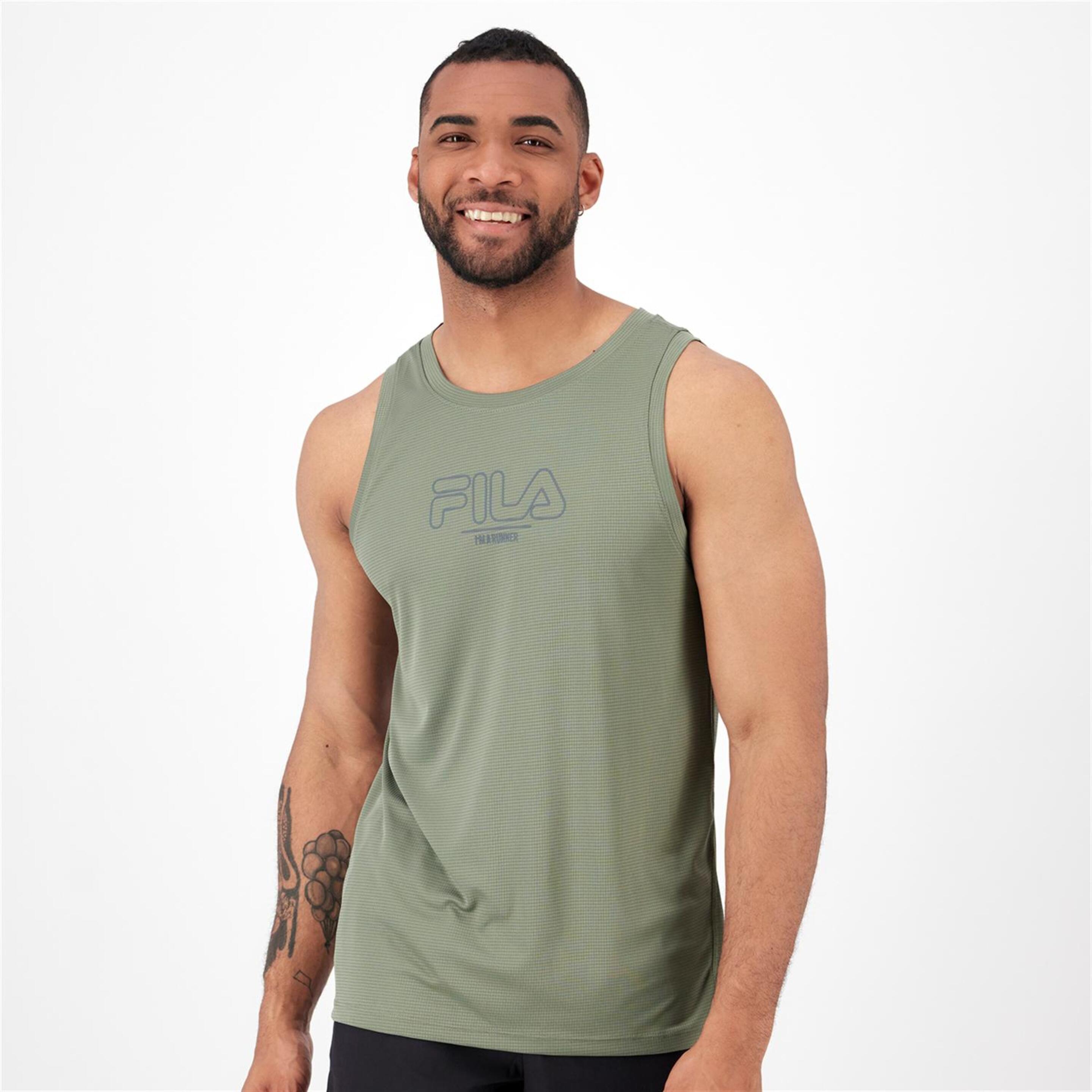 Fila Basic - verde - Camiseta Running Hombre