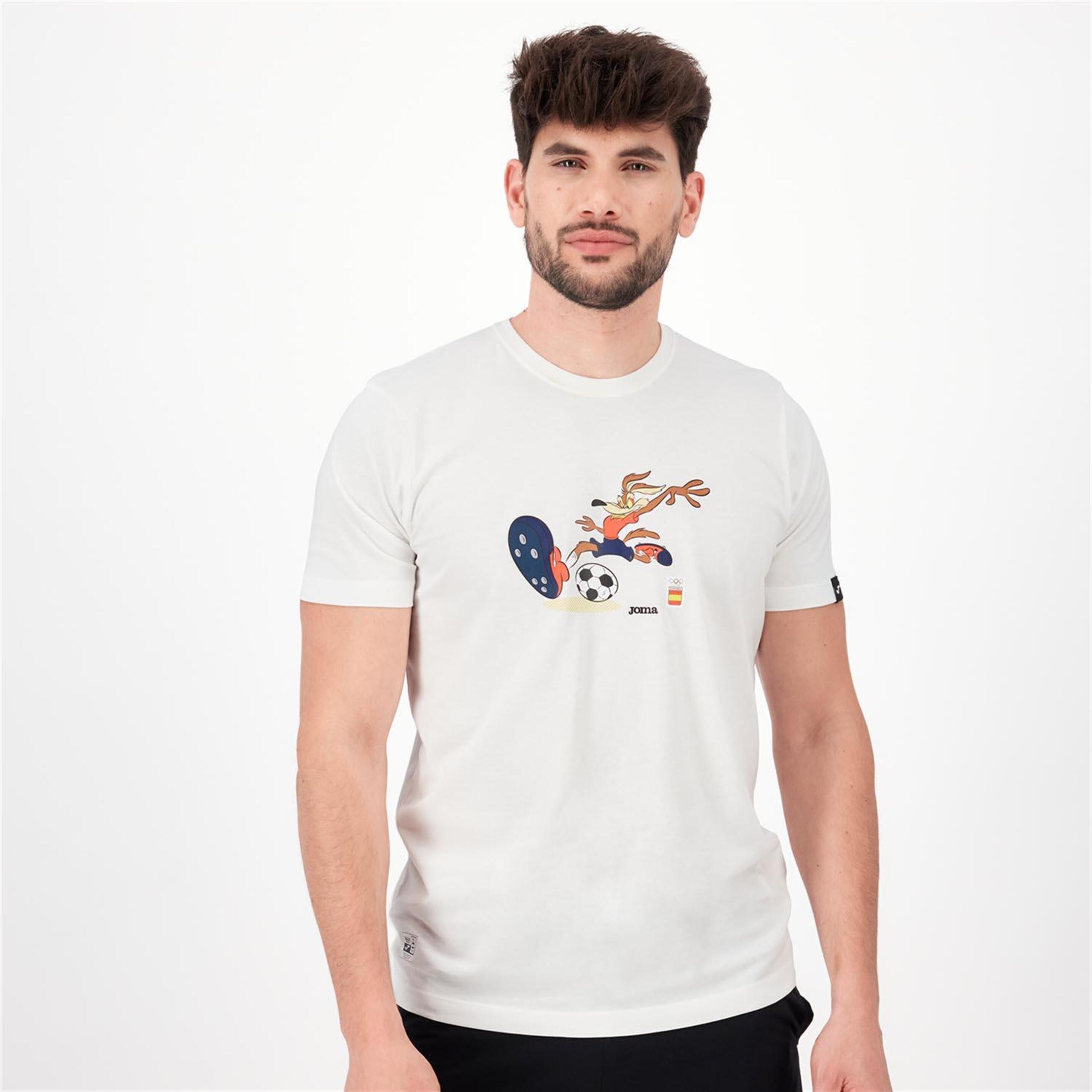 Joma Coyote Jjoo - blanco - Camiseta Hombre Looney Tunes