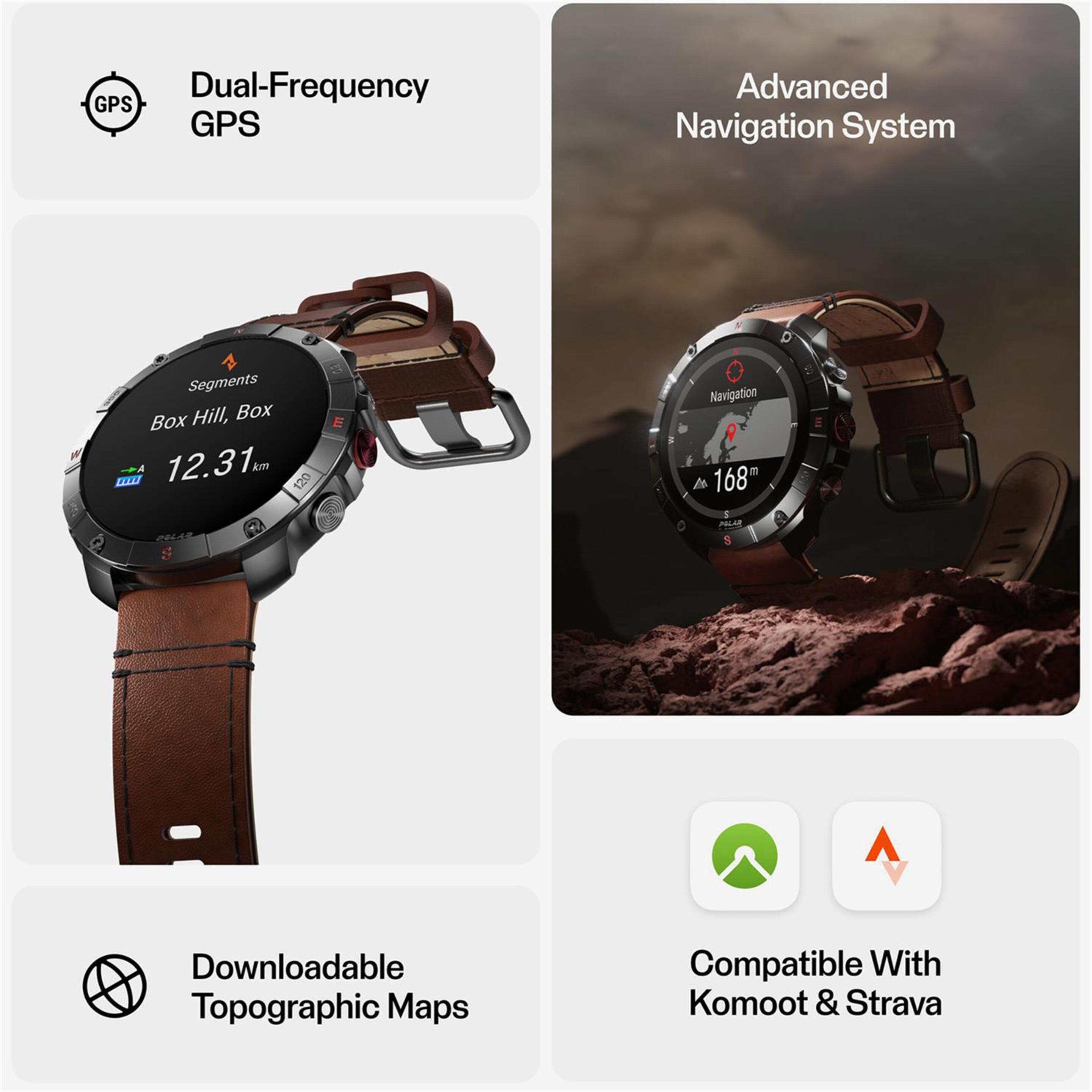 Polar Grit X2 Pro ML - Couro - Smartwatch Running | Sport Zone