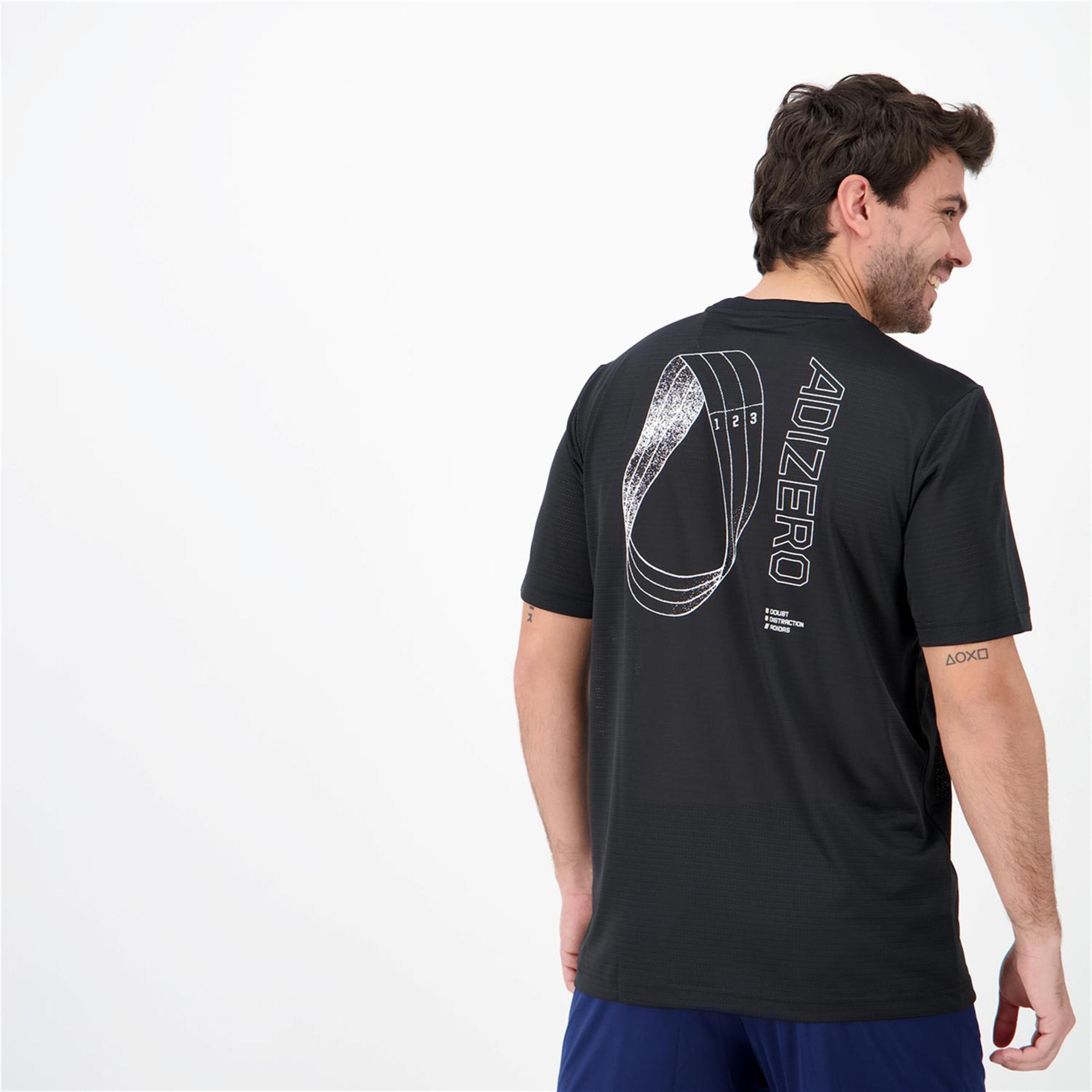 Camiseta adidas - Negro - Camiseta Running Hombre