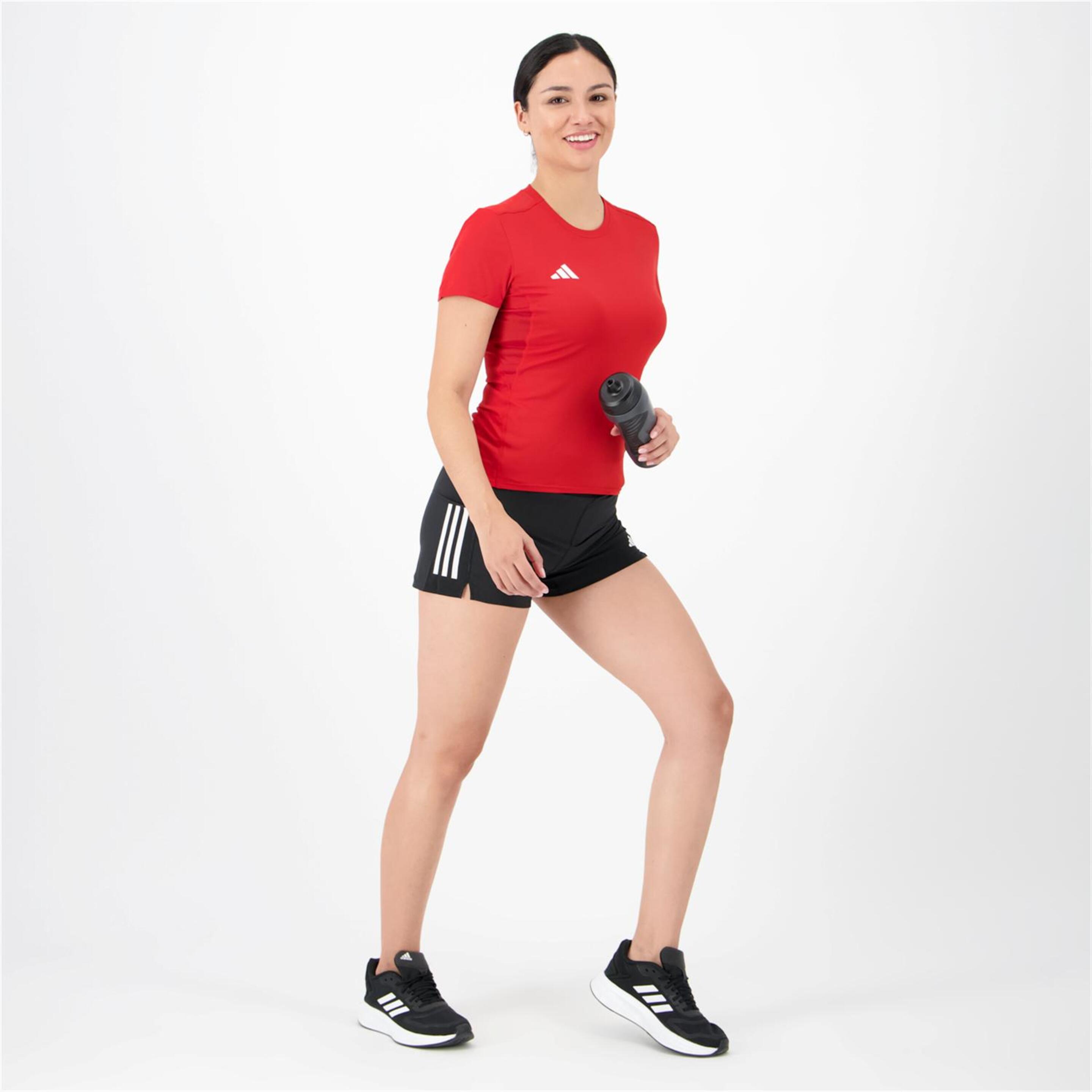 adidas Adizero - Rojo - Camiseta Running Mujer
