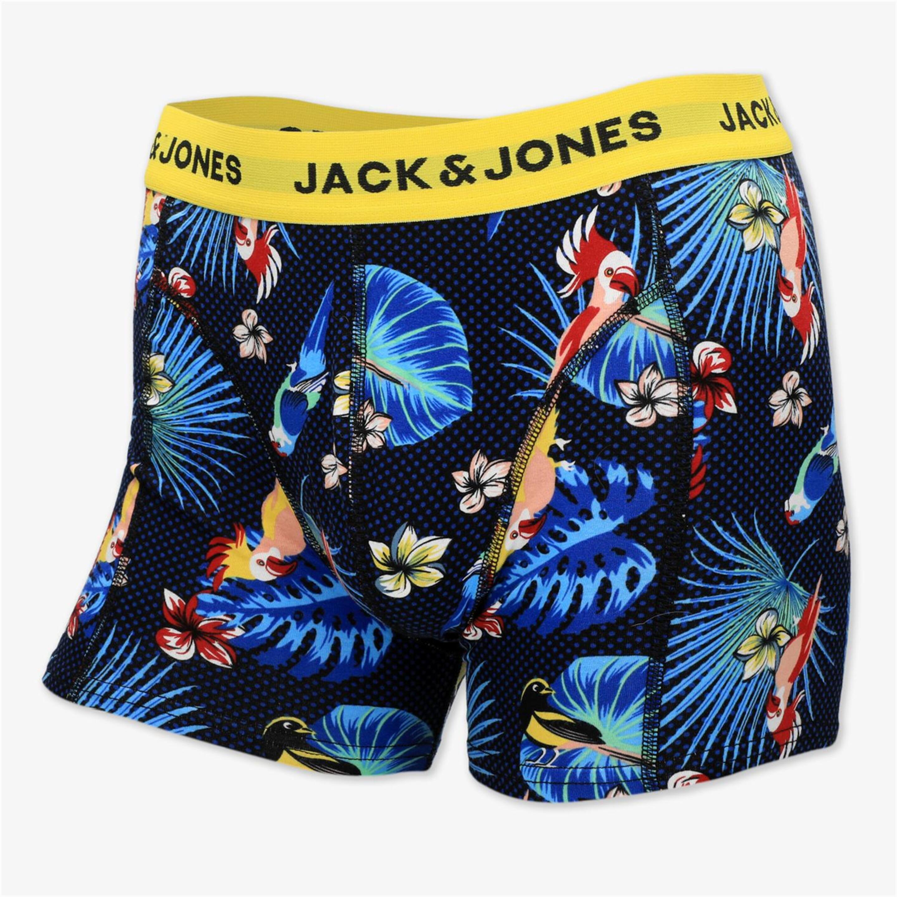 Jack & Jones Jacflower Bird  - Negro - Calzoncillos Bóxer