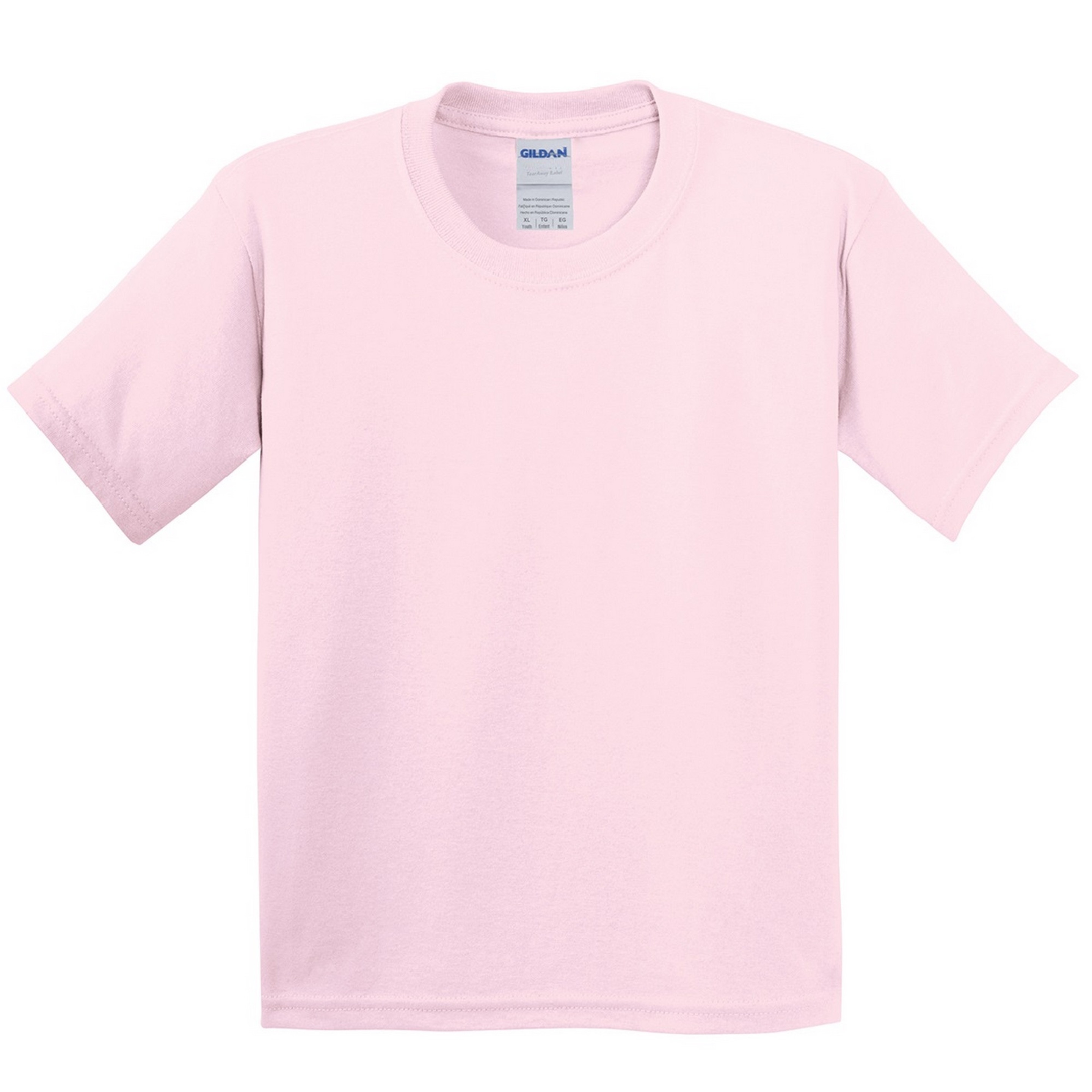 Camiseta Básica De Manga Corta Estilosa Suave Gildan - rosa - 