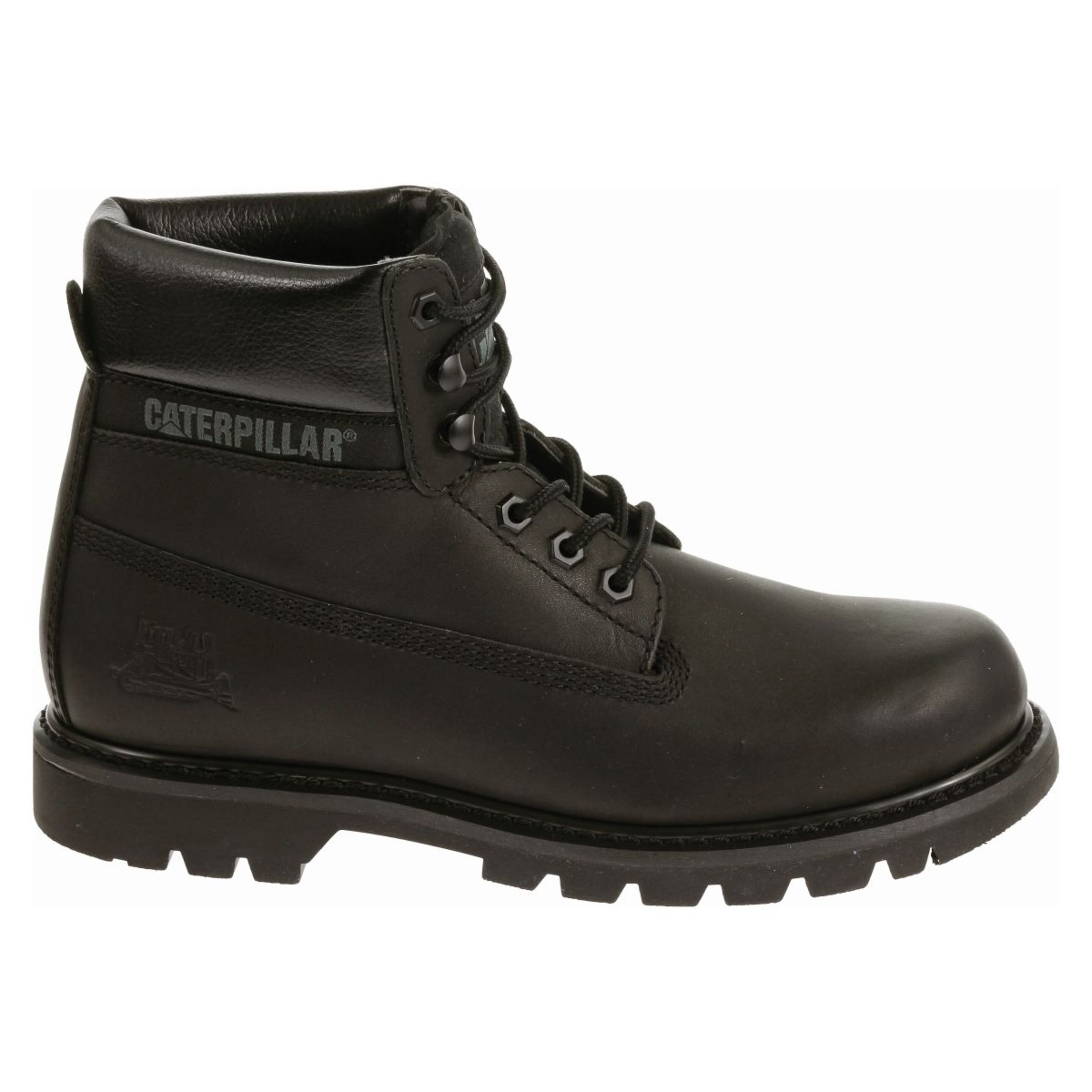 Botas De Hombre Colorado Caterpillar De Cuero En Color Negro