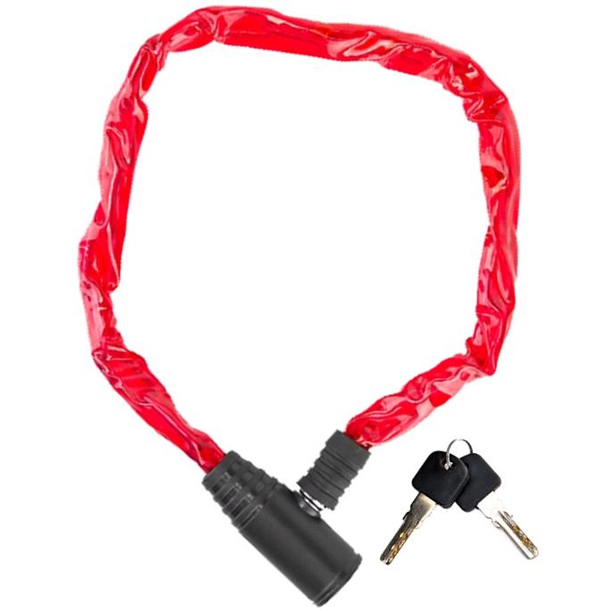 Cable Candado De Acero Cadena Trenza De Color Golden Key 3,5cm * 120 Cm - rojo - 