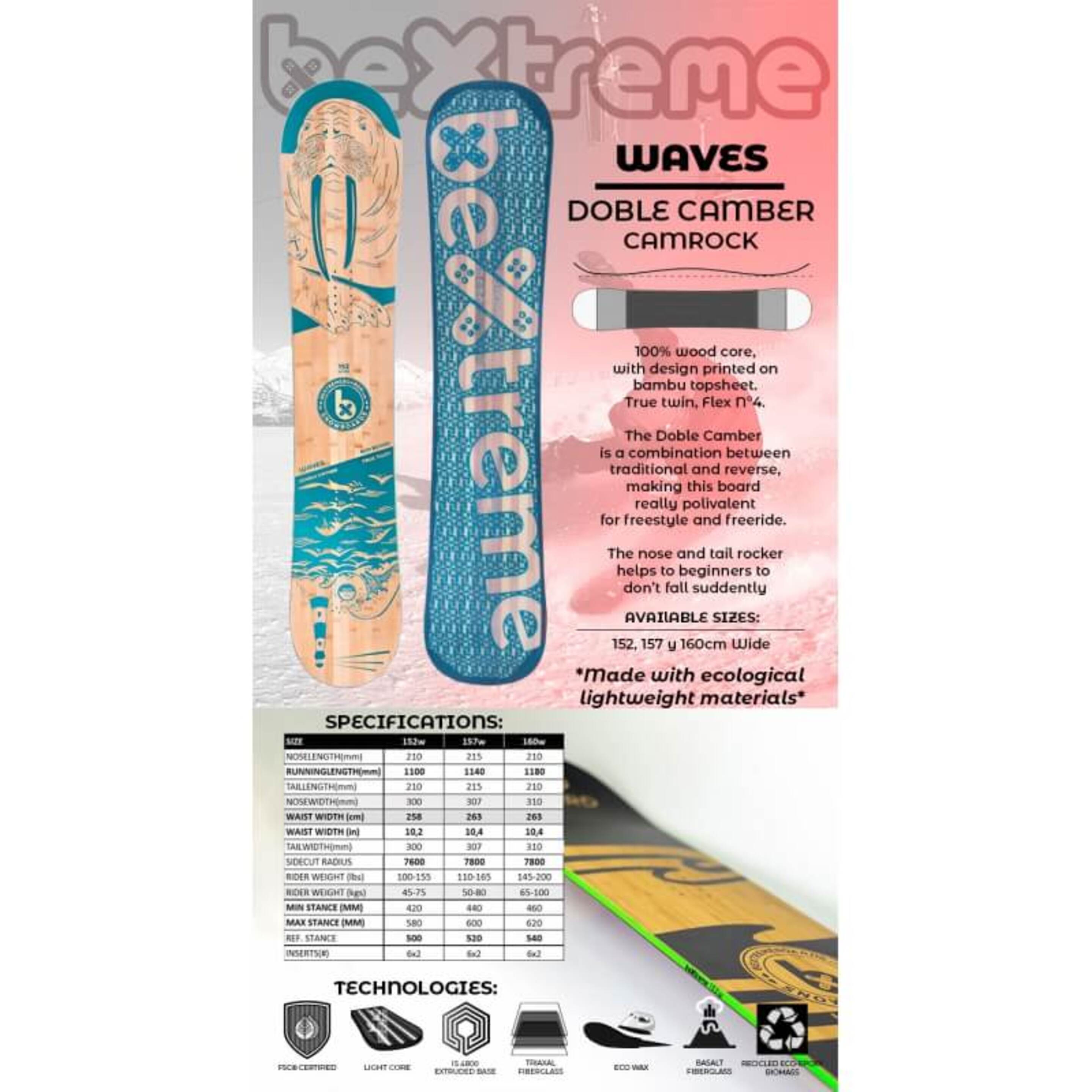 Tabla Snowboard Waves Bextreme 2020