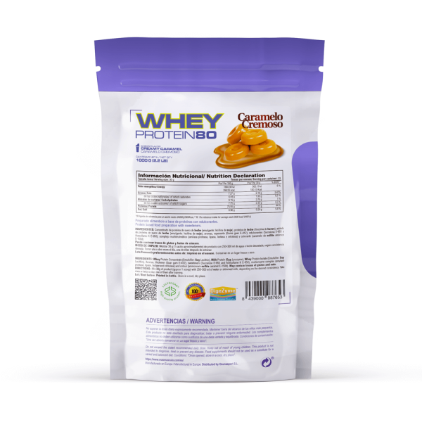 Whey Protein80 - 1kg De Mm Supplements Sabor Caramelo Cremoso