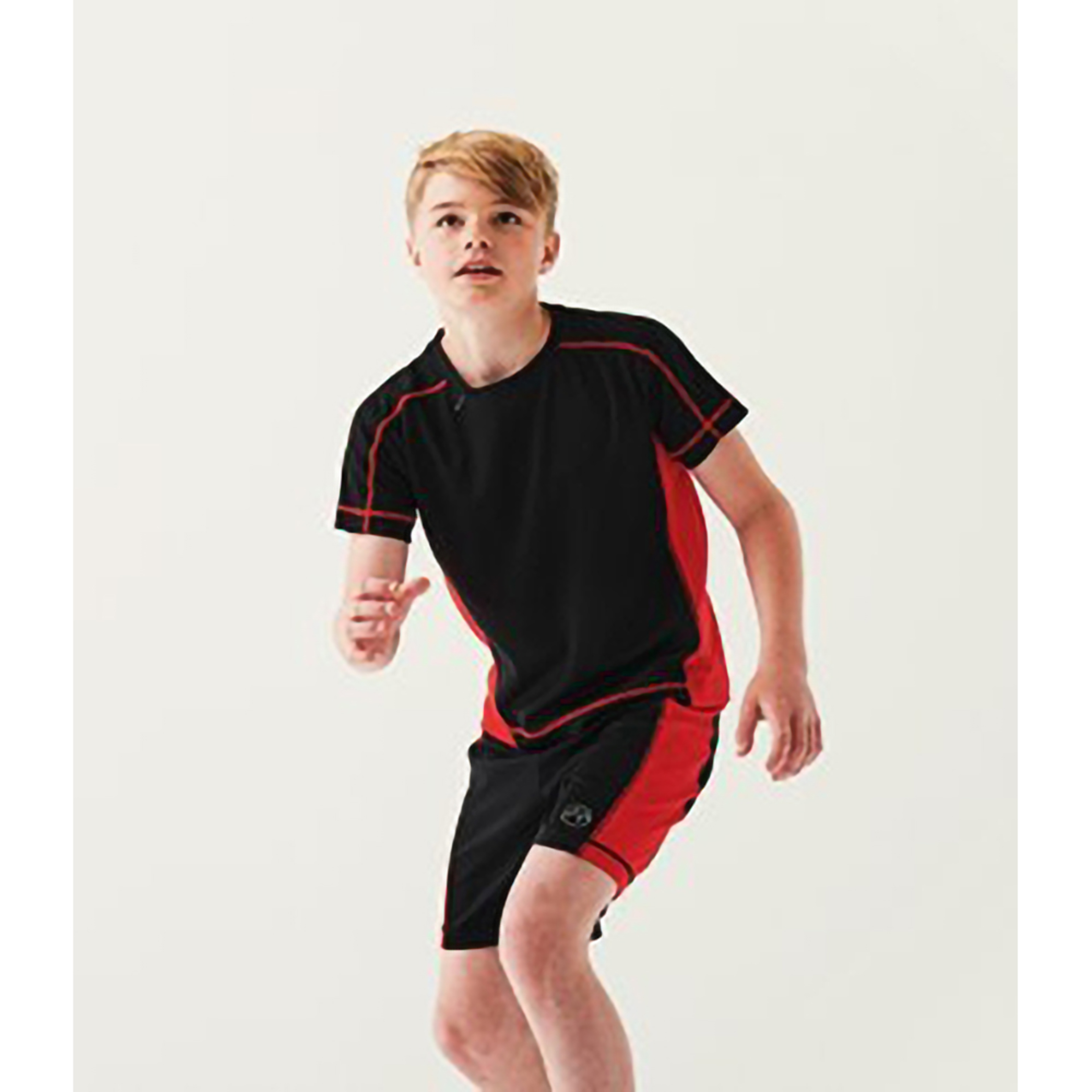 Camiseta Activewear Kids Beijing Regatta (preto/vermelho Clássico)