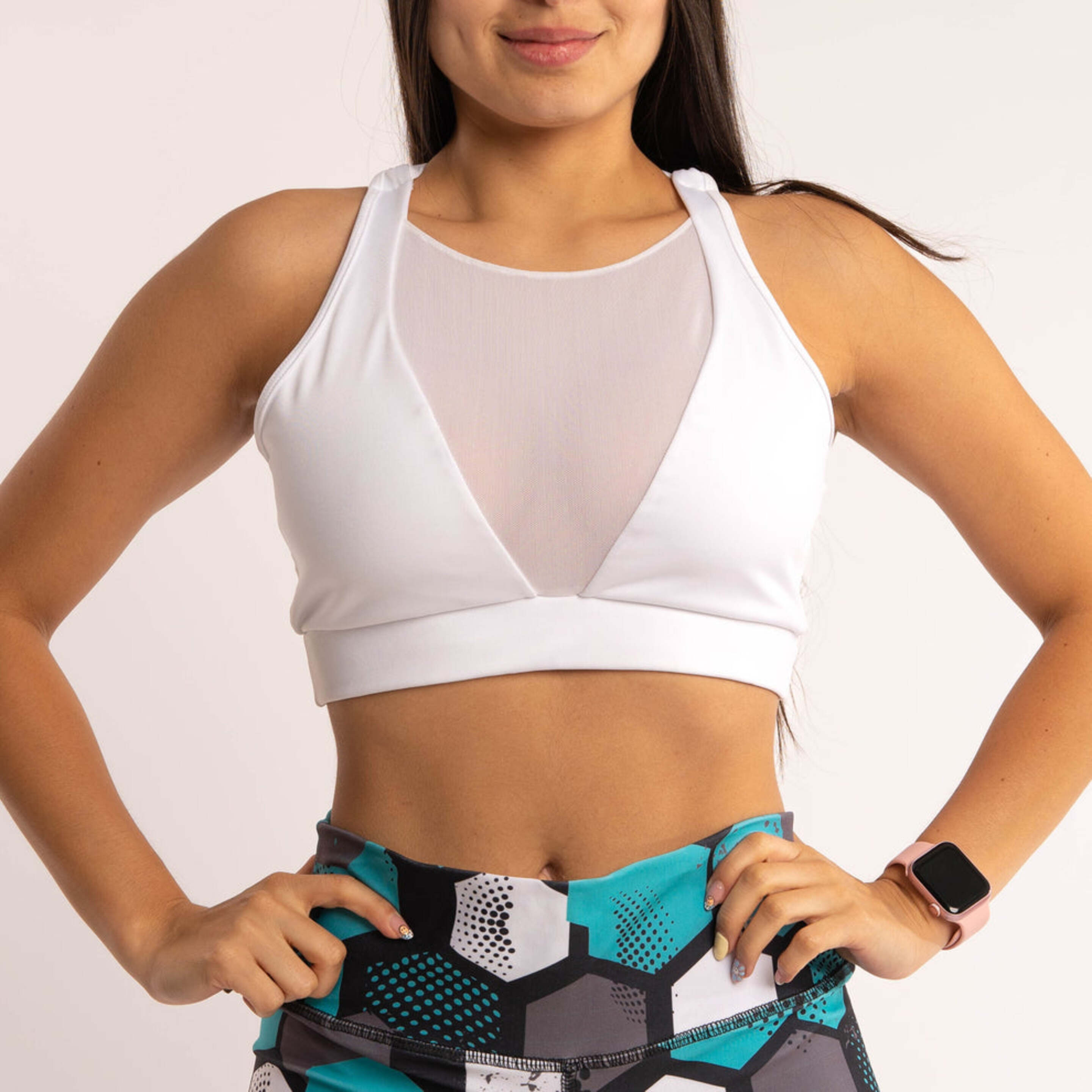 Sujetador Deportivo Katy Forza - Blanco - Top Fitness Mujer  MKP