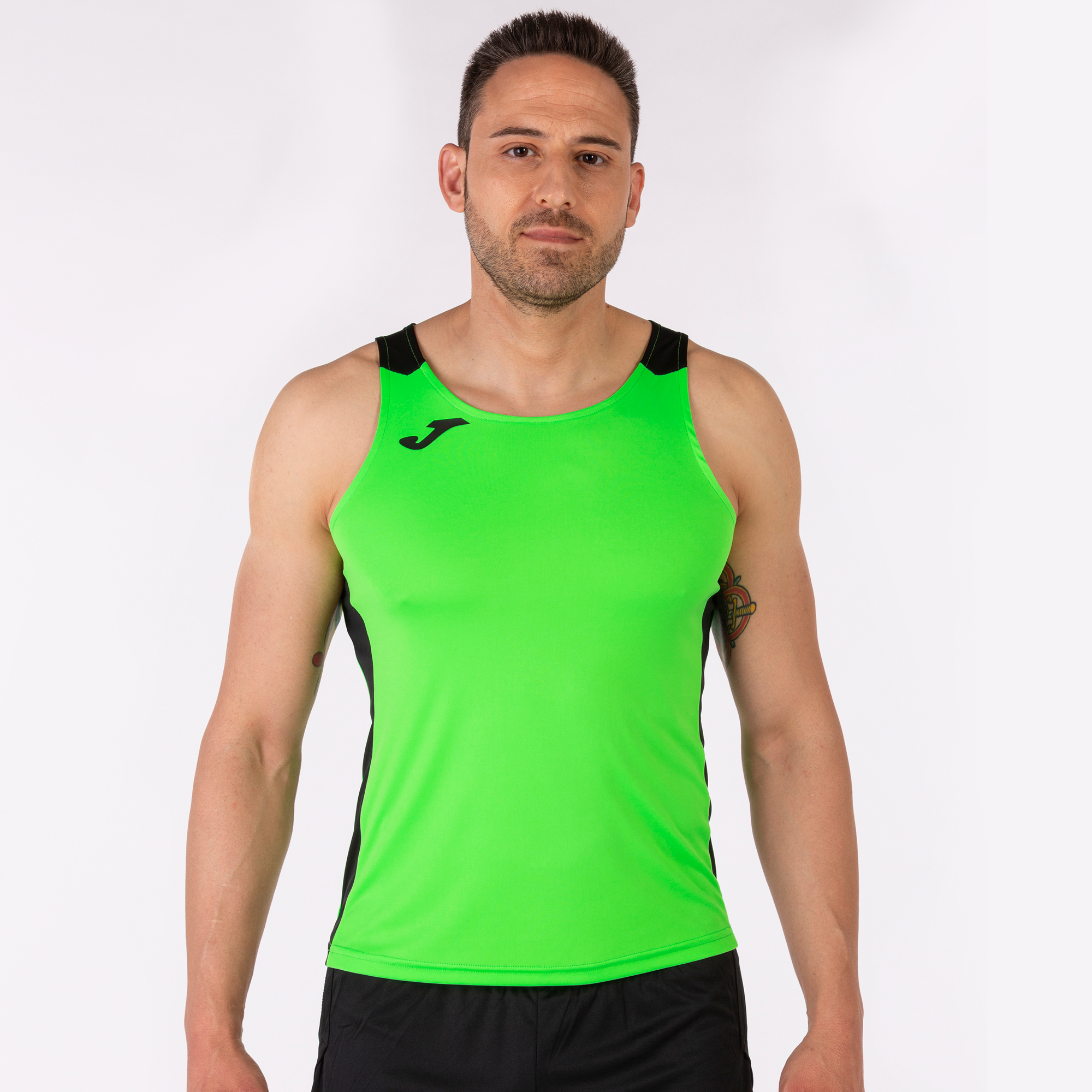 Camiseta Tirantes Joma Record Ii Verde Flúor Negro