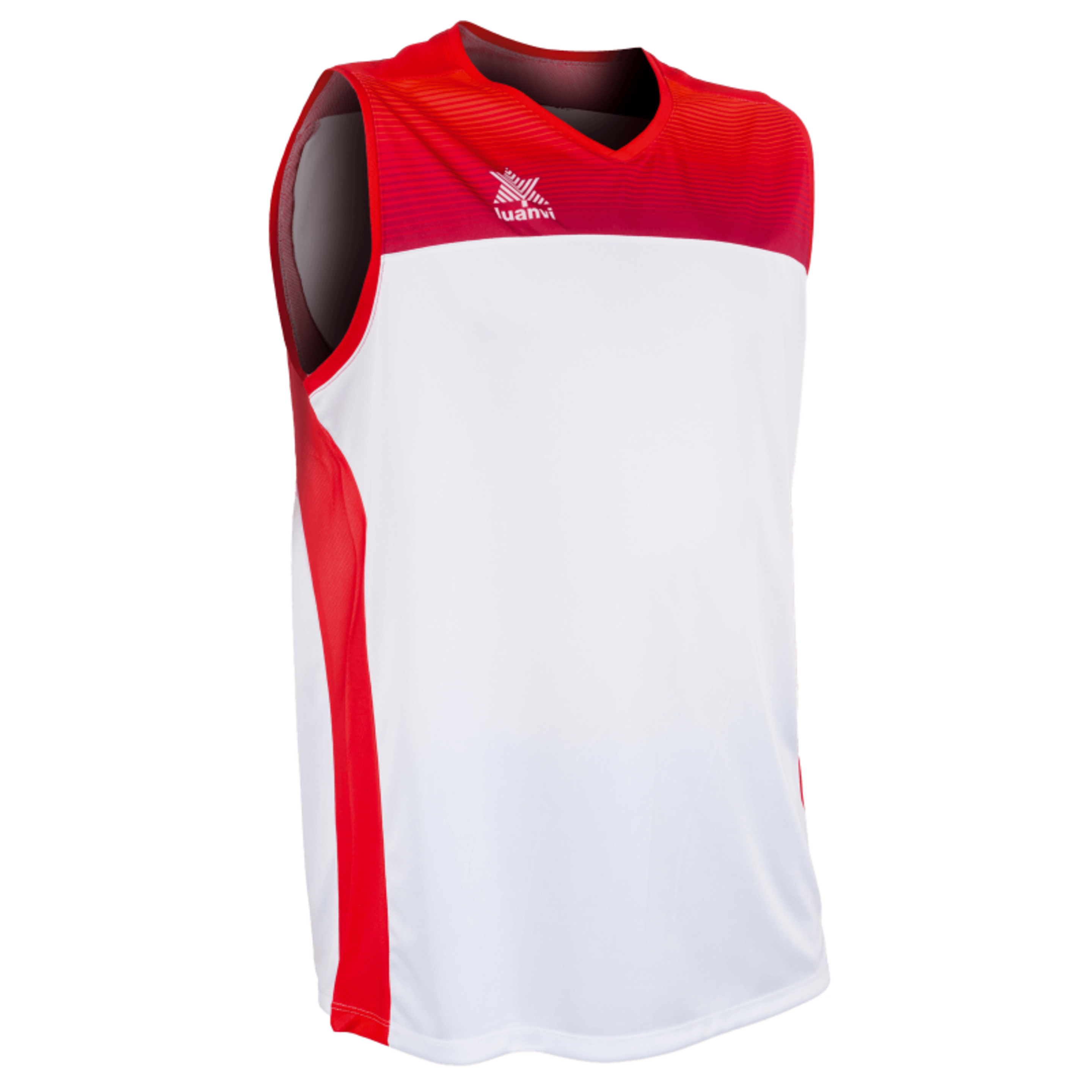 Camisola Basquetebol Portland - blanco-rojo - 