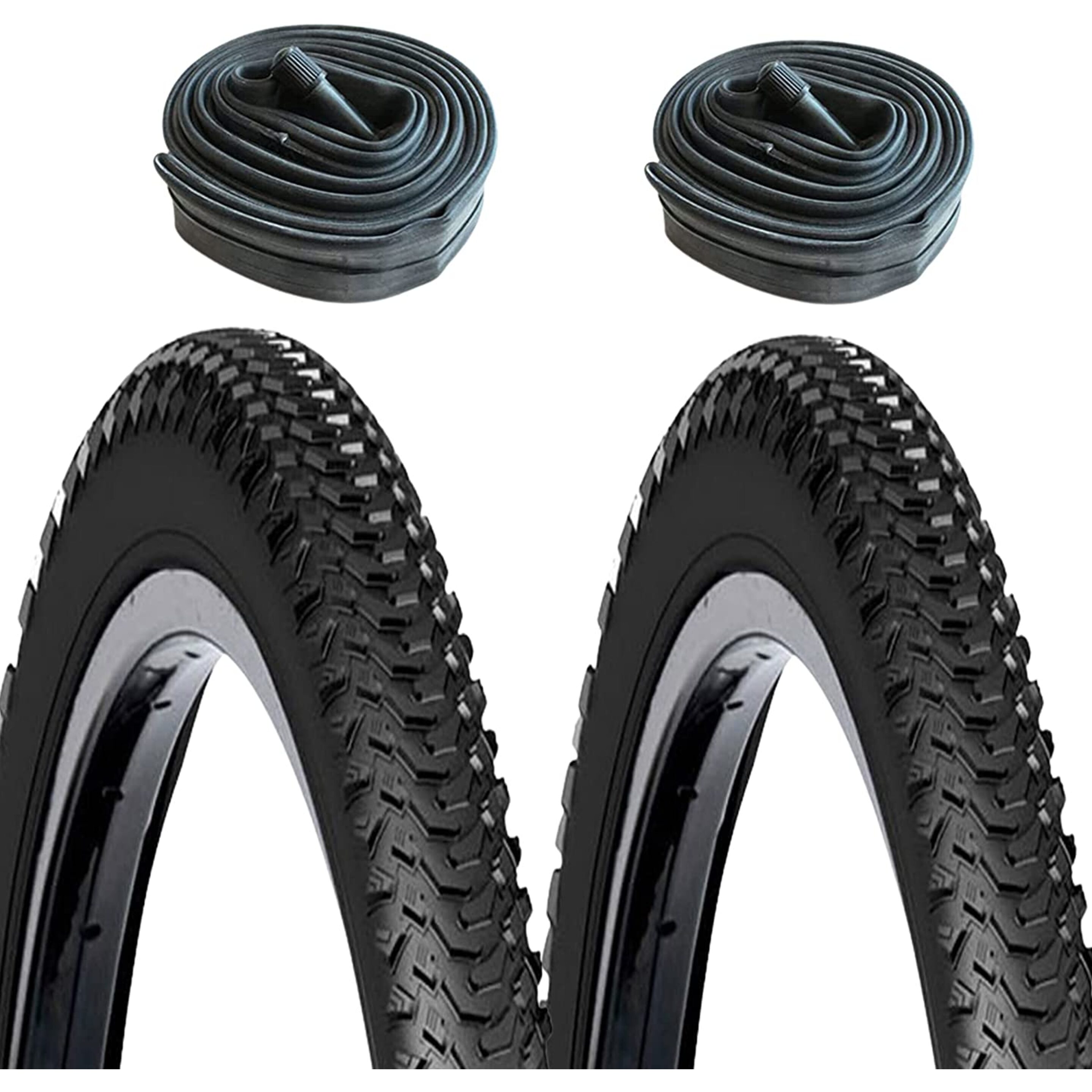 2 Cubiertas Mtb 26x2.00 + 2 Cámaras De Aire De 26" Con Válvula Av (Gorda/moto) Cbb Shop