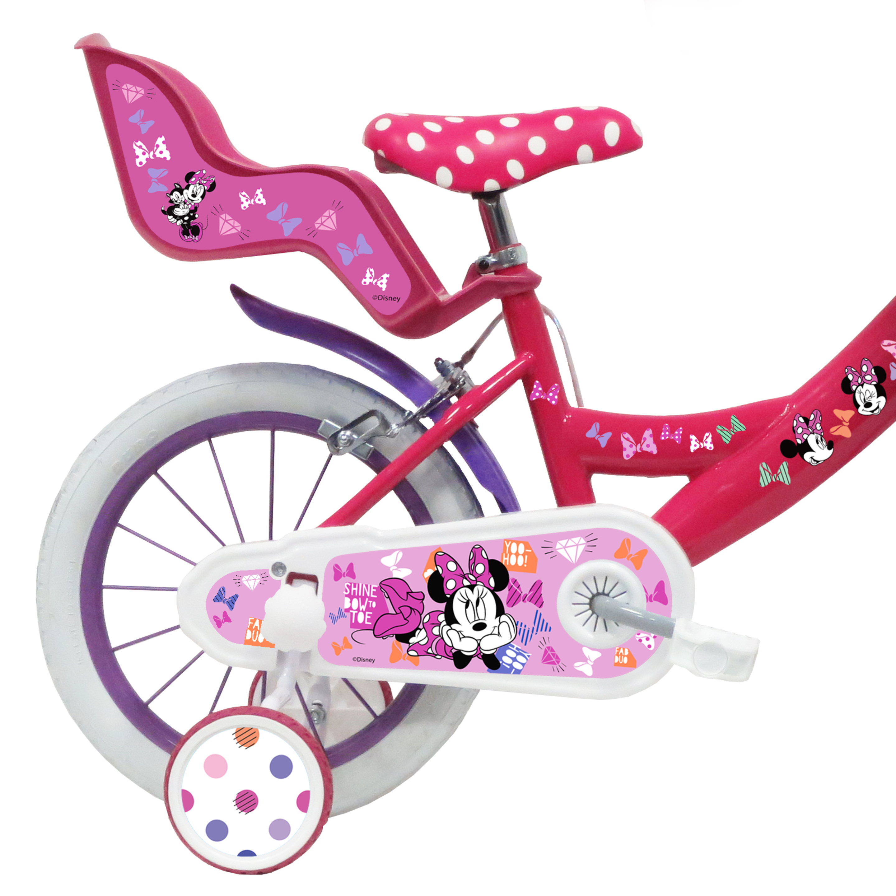 Bicicleta Niña 14 Pulgadas Minnie Mouse 4-6 Años