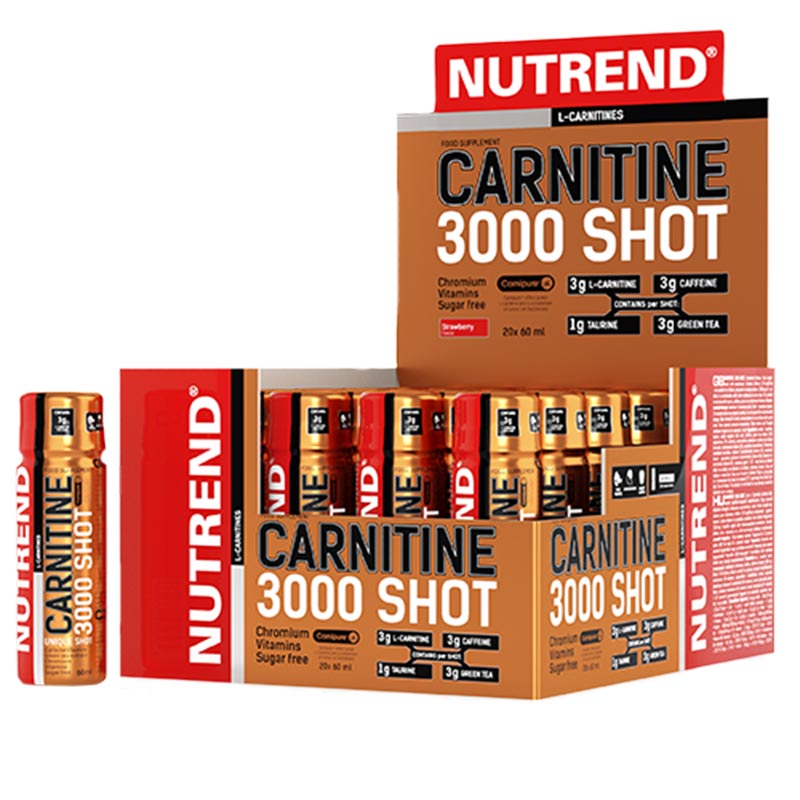 Carnitina 3000 Shot 20x60ml - Nutrend - Naranja