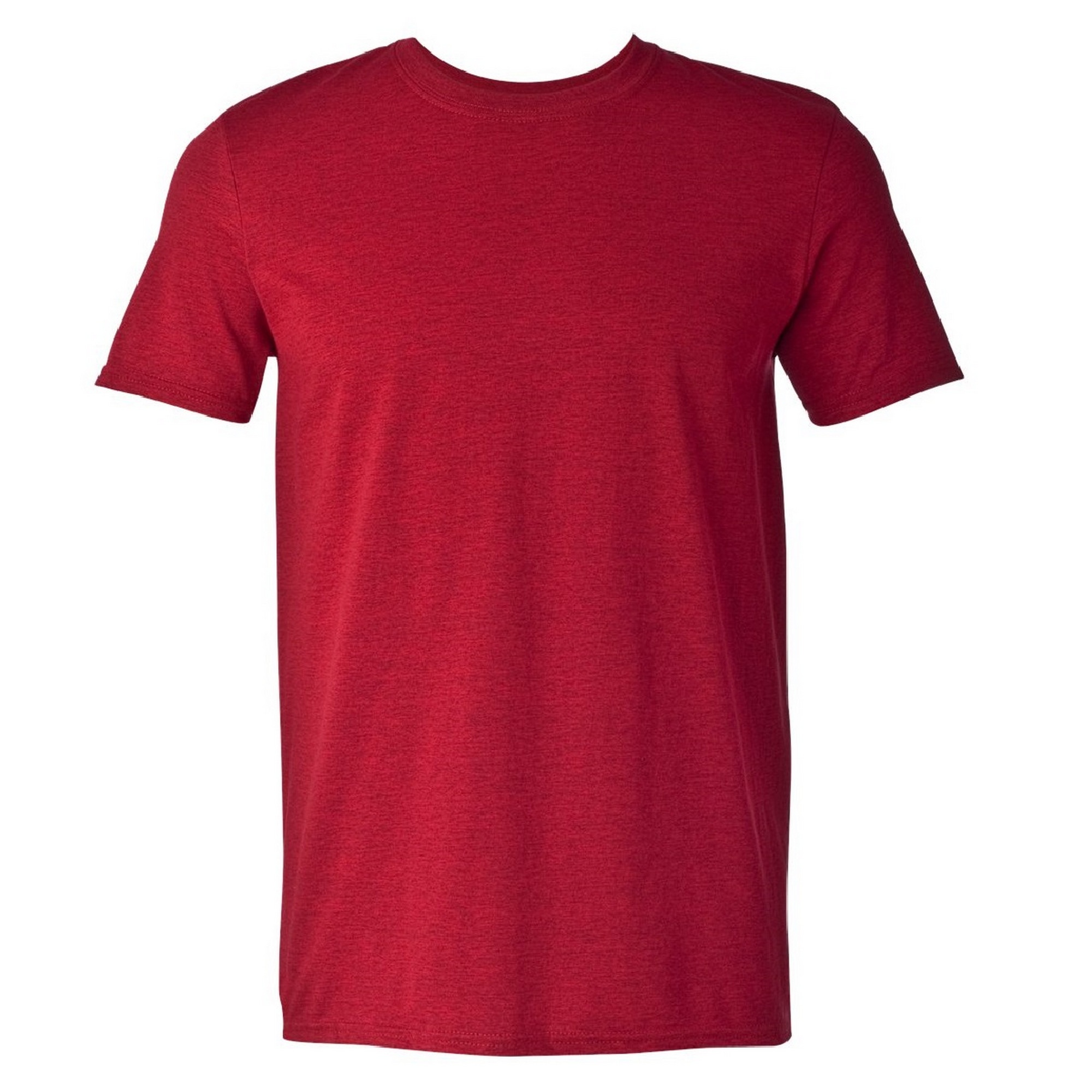 Camiseta De Manga Corta Suave Básica 100% Algodón Gordo Gildan - rojo-blanco - 