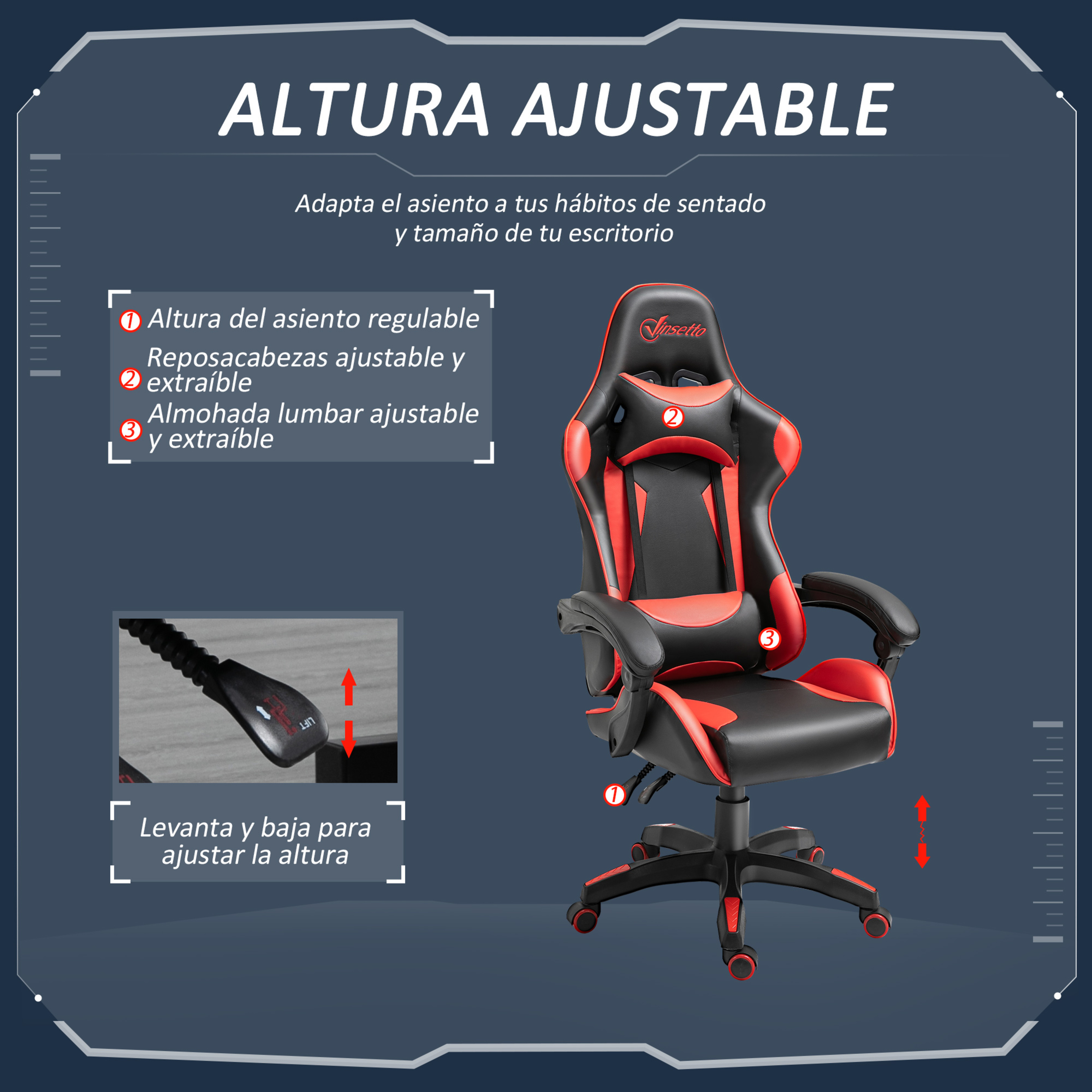 Silla Gaming Vinsetto 921-445rd