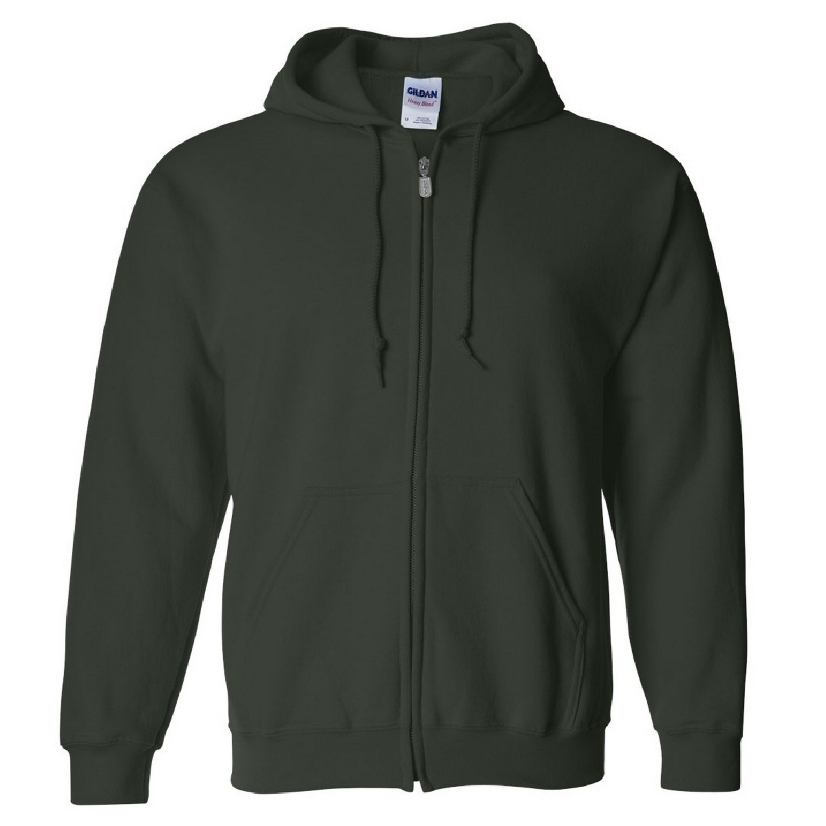 Sudadera Con Cremallera Y Capucha Modelo Blend Unisex Hombre Mujer Deporte/gimnasio Gildan (Verde)