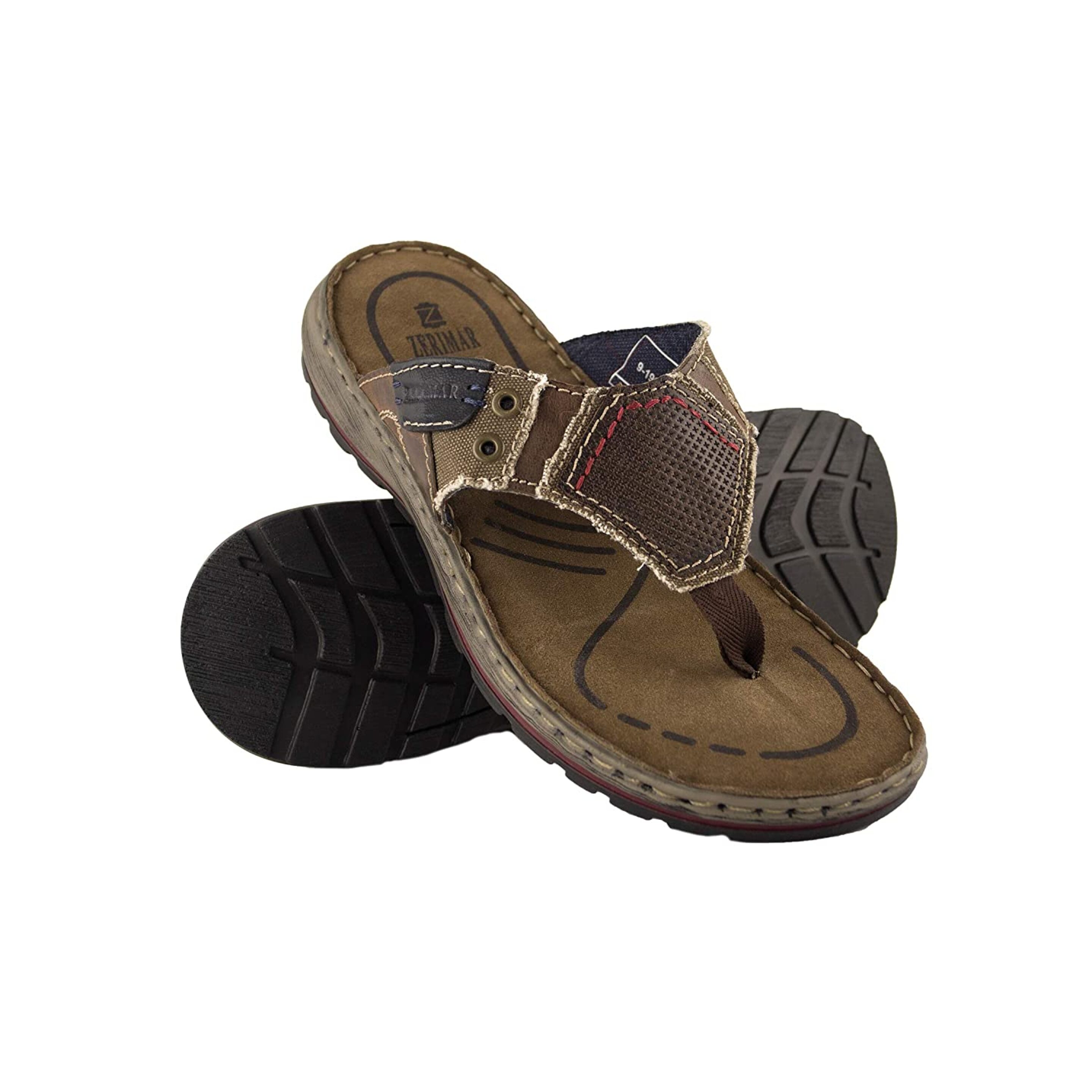 Zerimar Sandalias Hombre | Chanclas Cuero Hombre | Chanclas Para Hombre | Sandalias Vestir Hombre