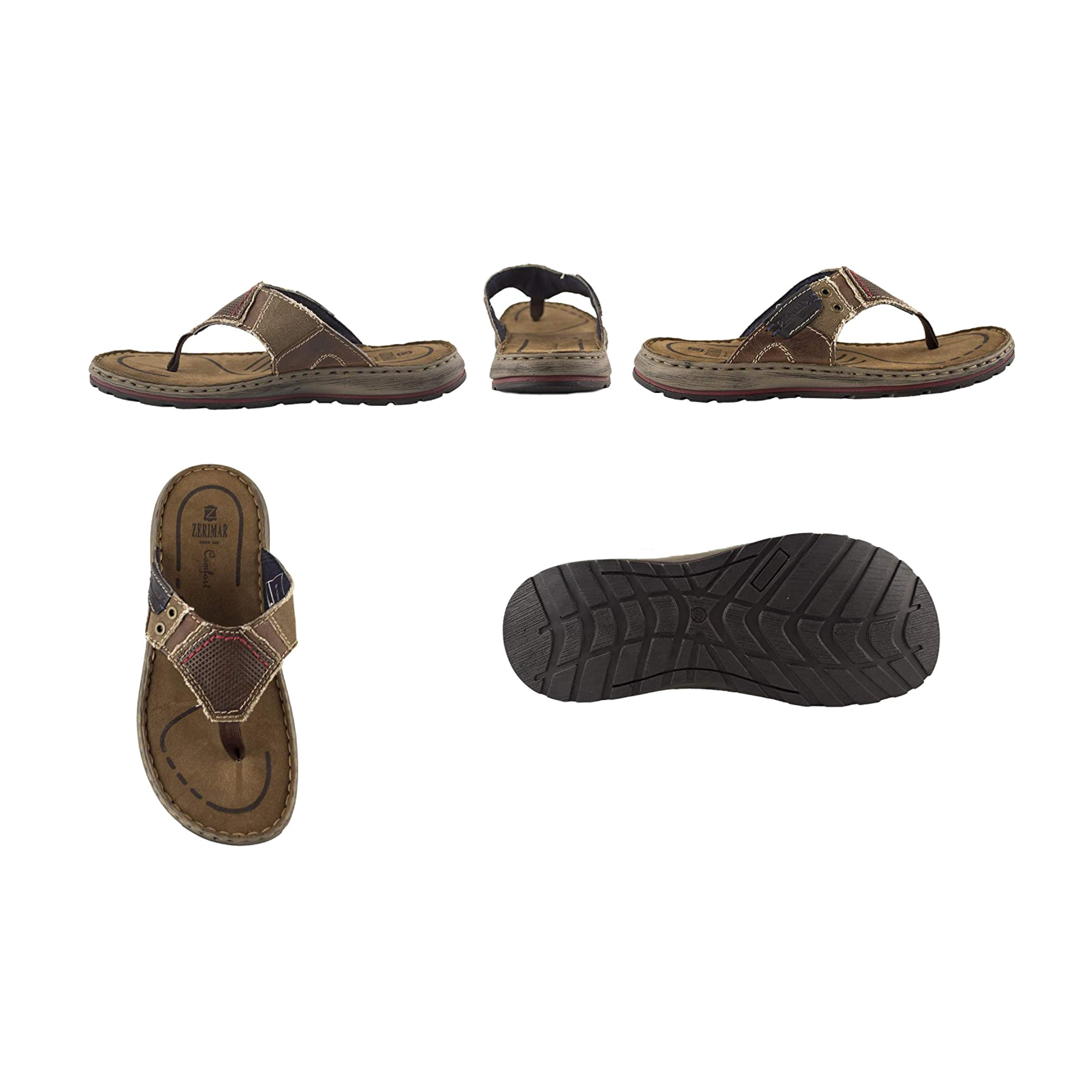 Zerimar Sandalias Hombre | Chanclas Cuero Hombre | Chanclas Para Hombre | Sandalias Vestir Hombre