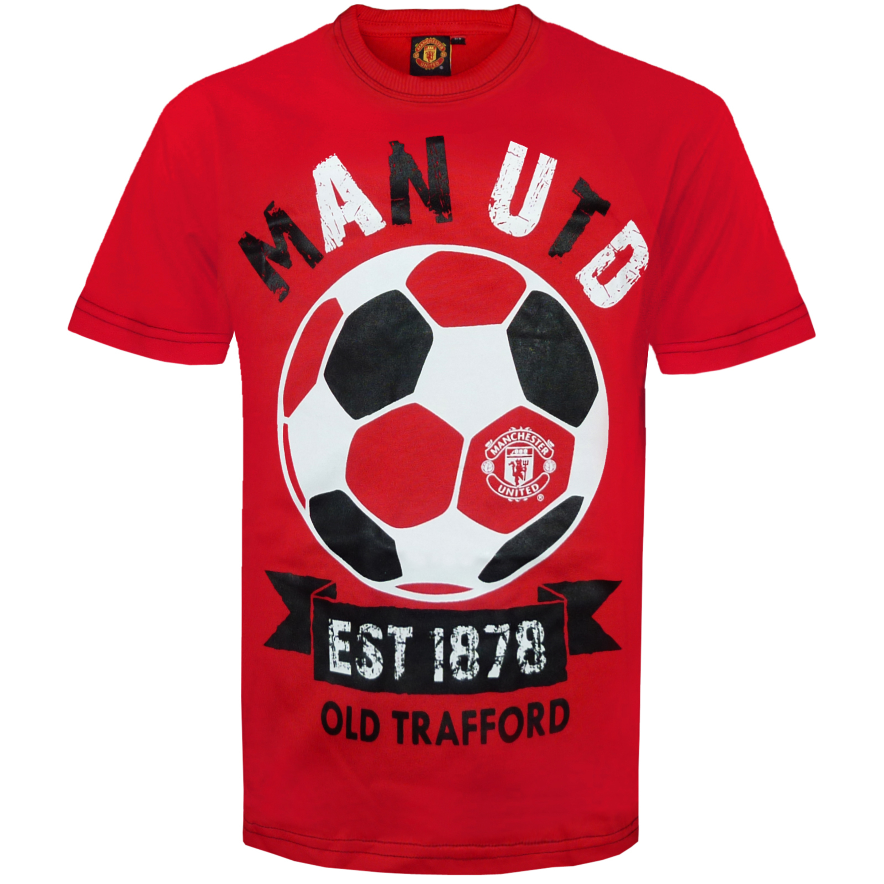 Manchester United Fc - Camiseta Oficial Para Niños - Con Texto Serigrafiado