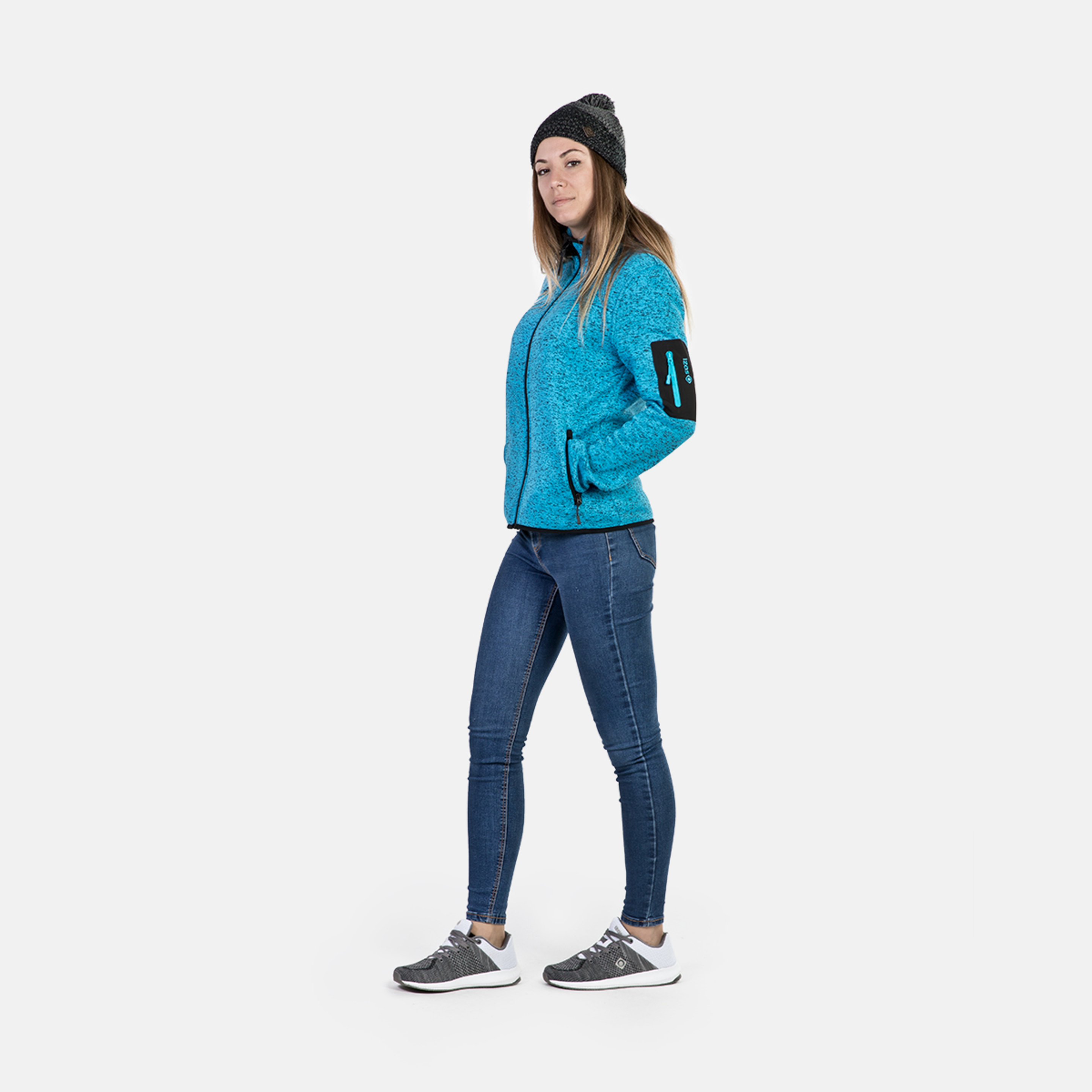 Izas Alder Women's Urban Sport Hooded Casaco De Malha Com Capuz